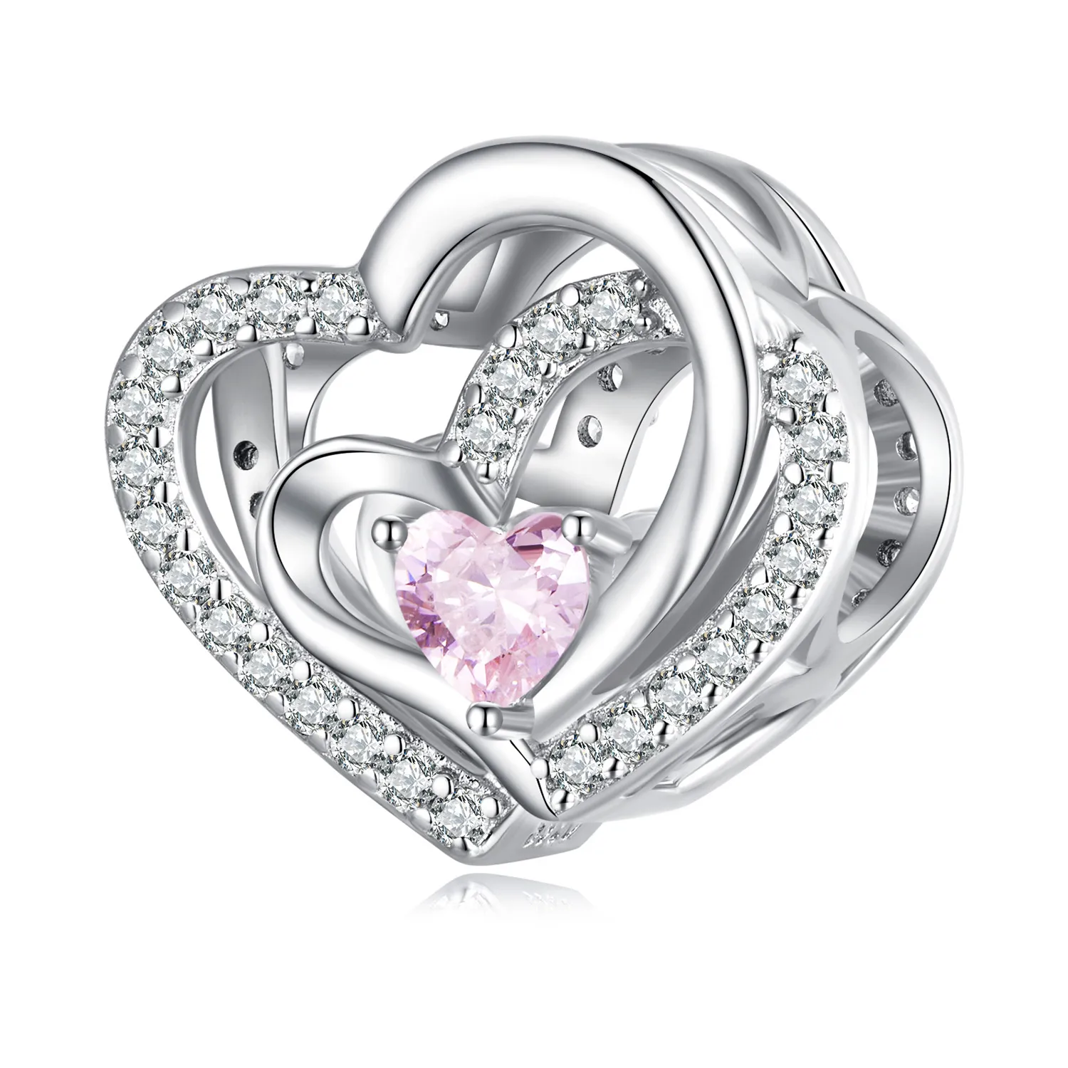 pandora styl podwójny charm serca bsc695