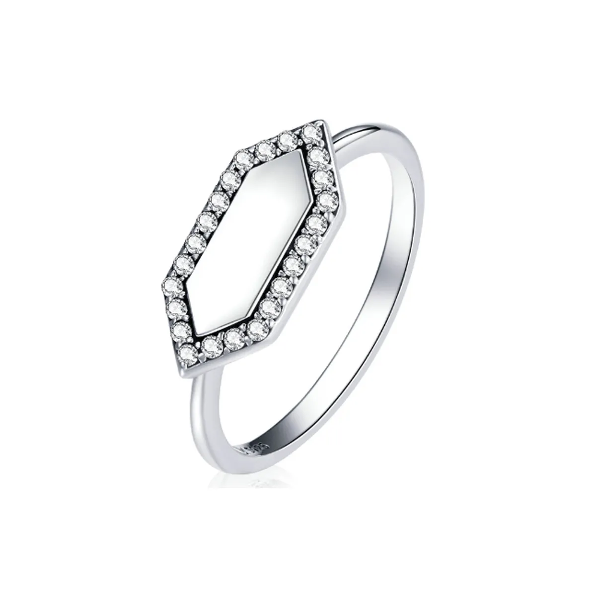 pandora style błyszczący pierścionek scr701