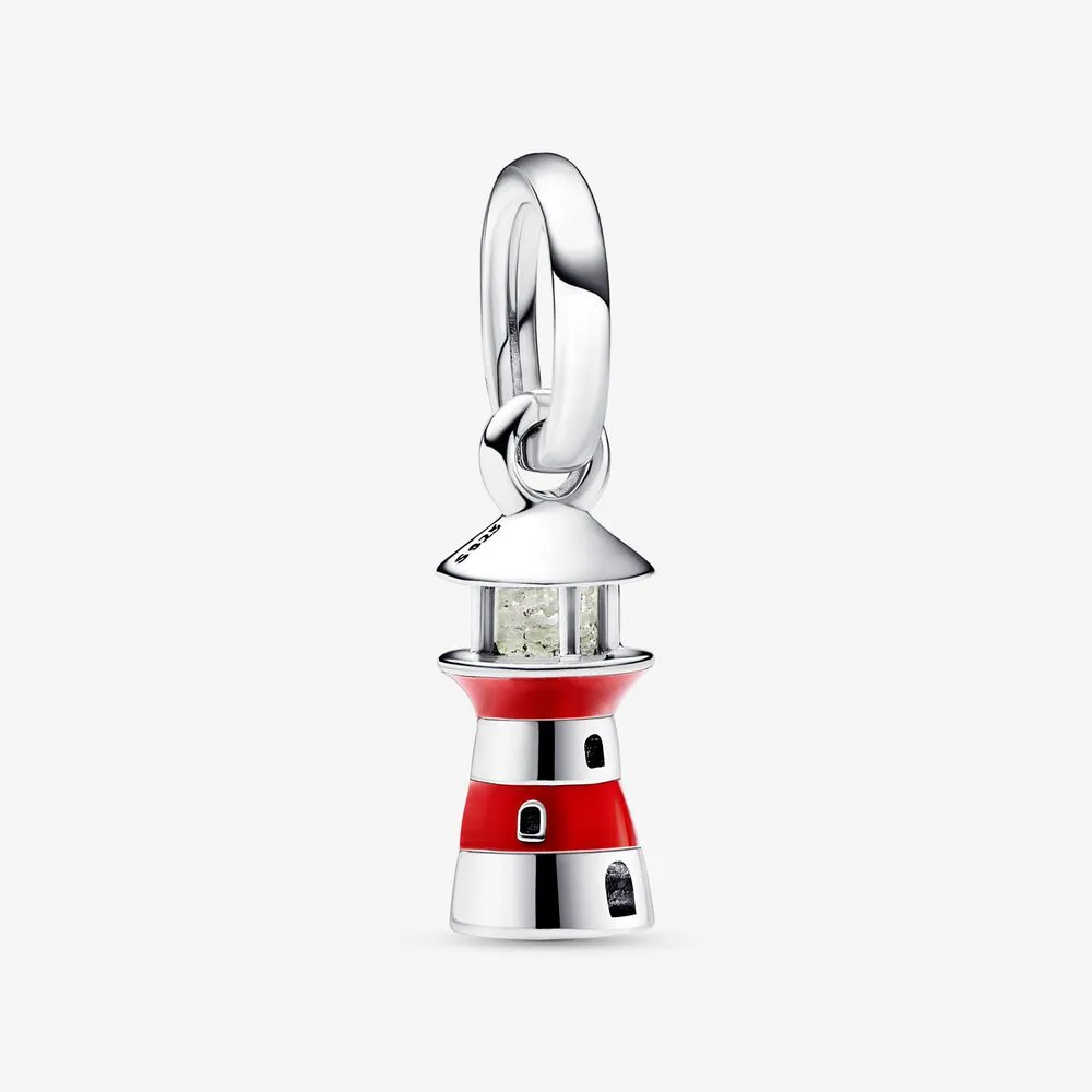 pandora charm wiszący ze świecącym w ciemności latarnią morską 792714c01
