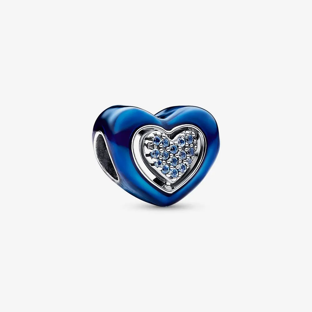 pandora niebieski charm serca z obrotowym elementem 792750c01