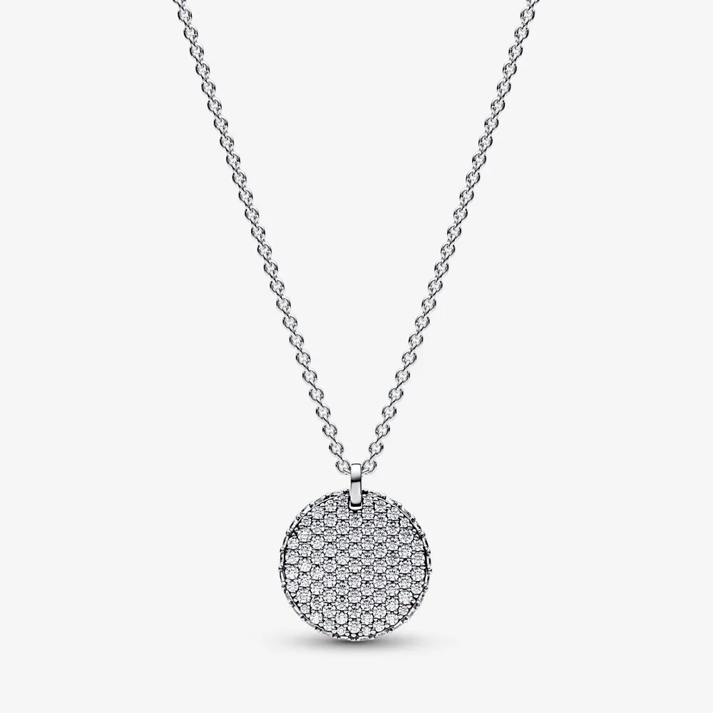 pandora timeless pavé okrągły wisiorek na sznurku 392632c01 45