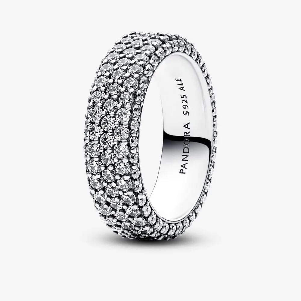 pandora timeless pavé trzyrzędowy pierścionek 192634c01
