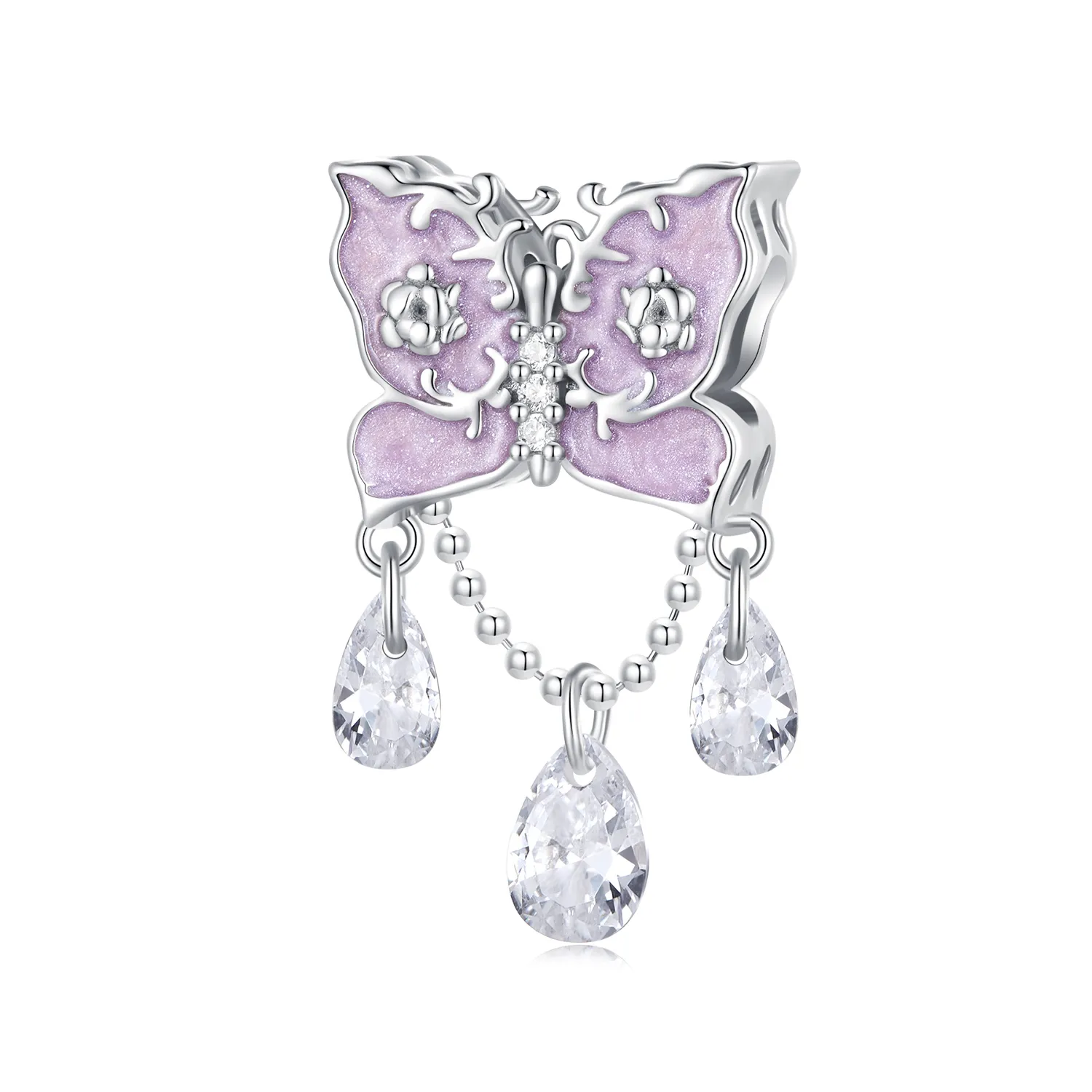 charm w stylu pandora z motywem motyla scc2543