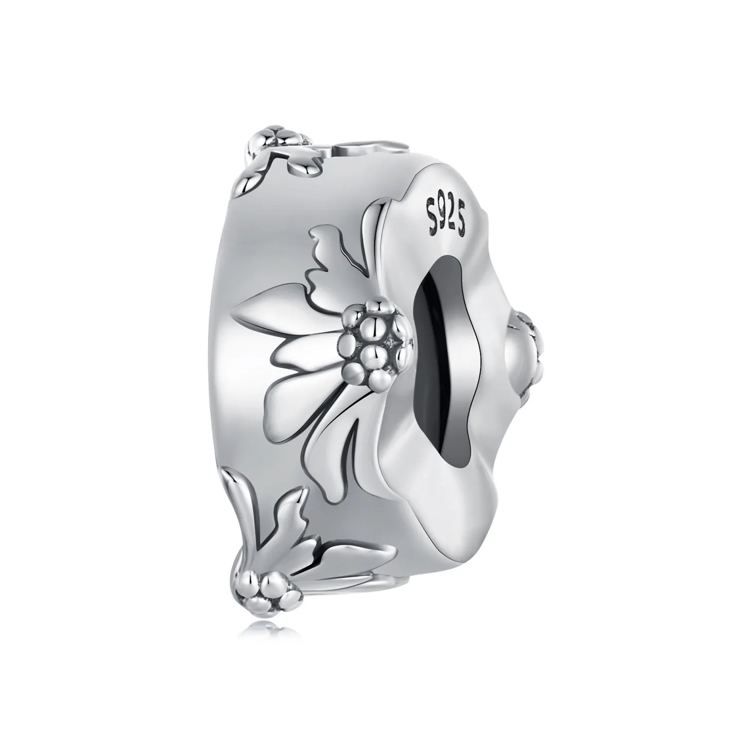 klips w stylu pandora z dziką chryzantemą scc2574
