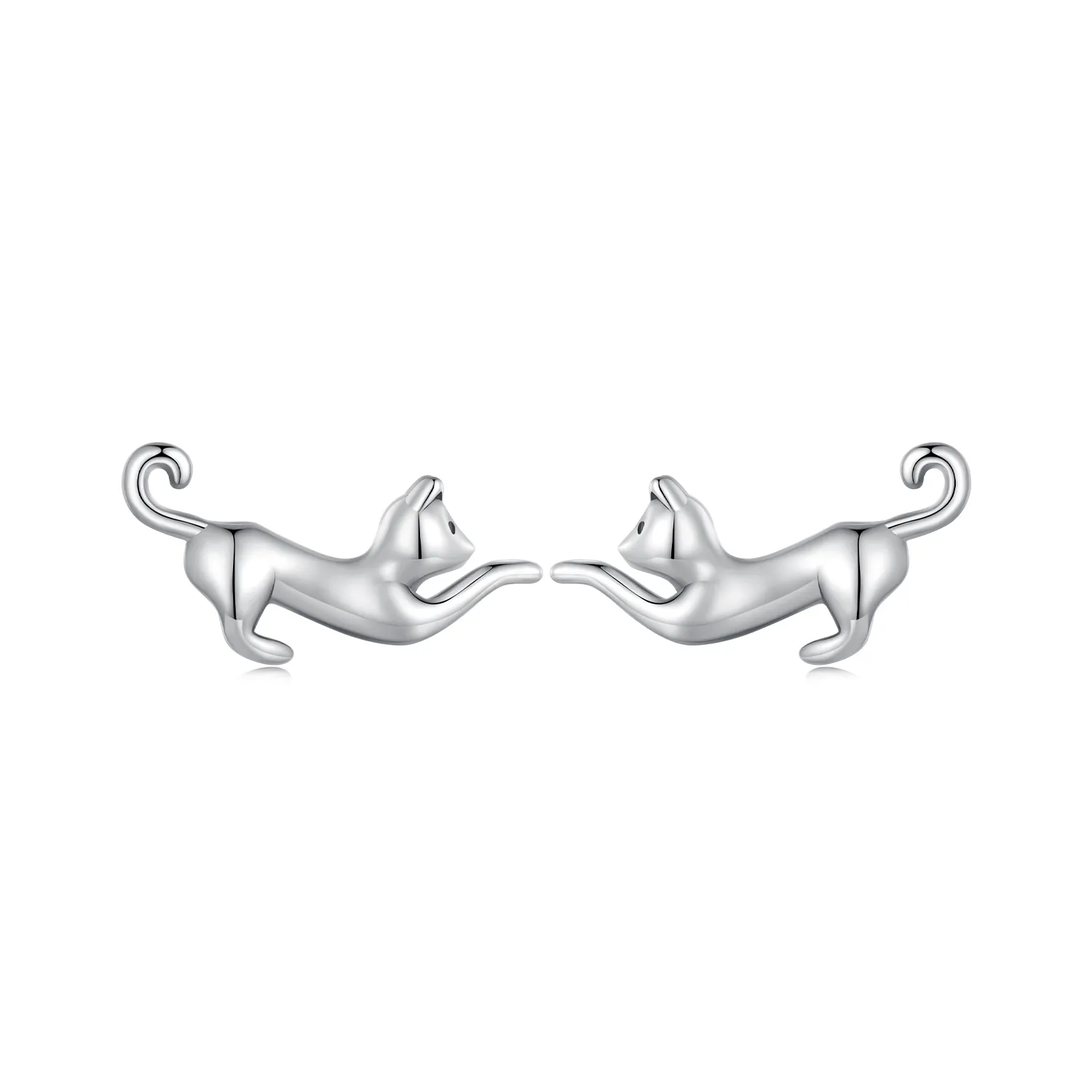 kocie kolczyki pandora style sce1630