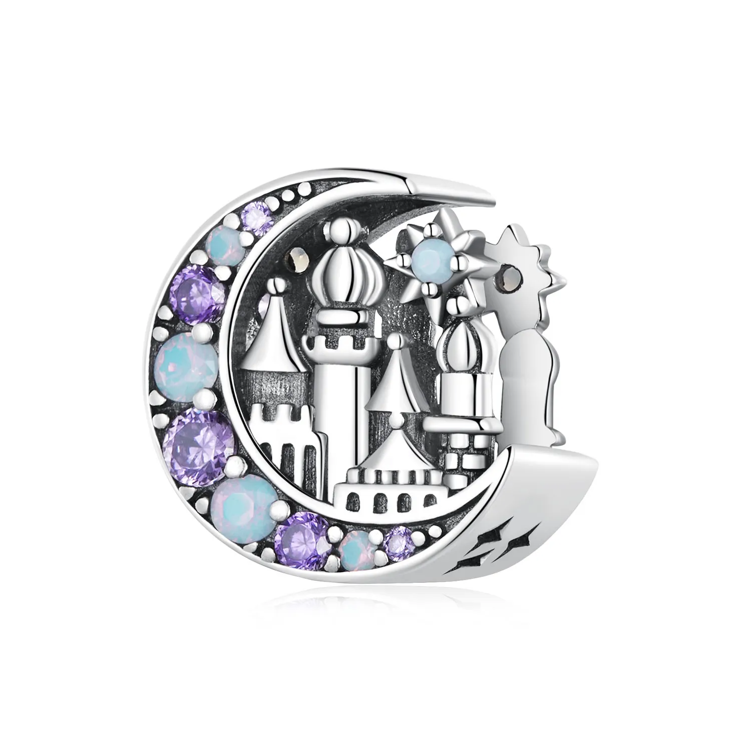 pandora styl księżycowy zamek charm bsc892