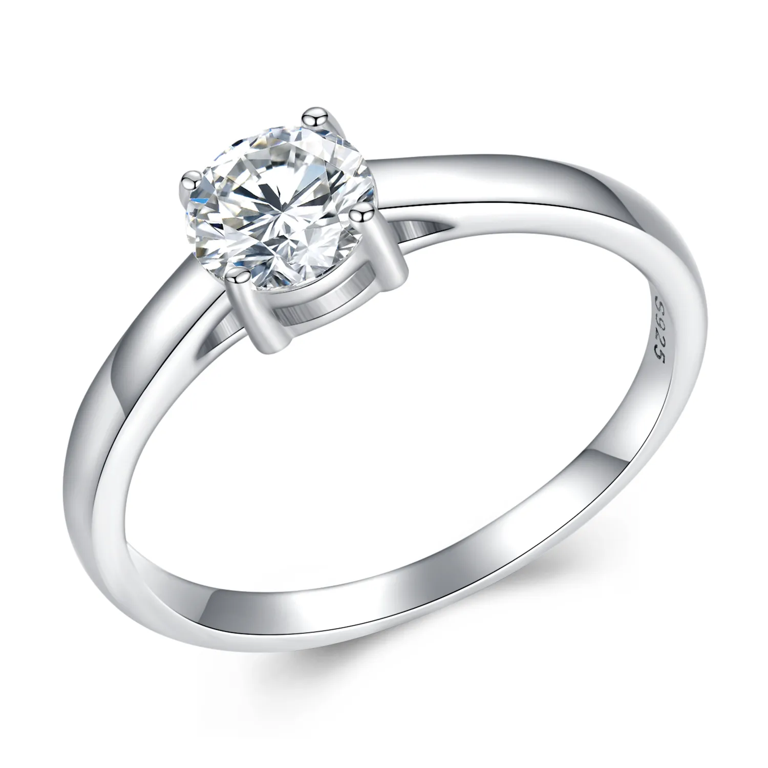 pandora styl lśniący pierścionek moissanite jedno certyfikat msr005