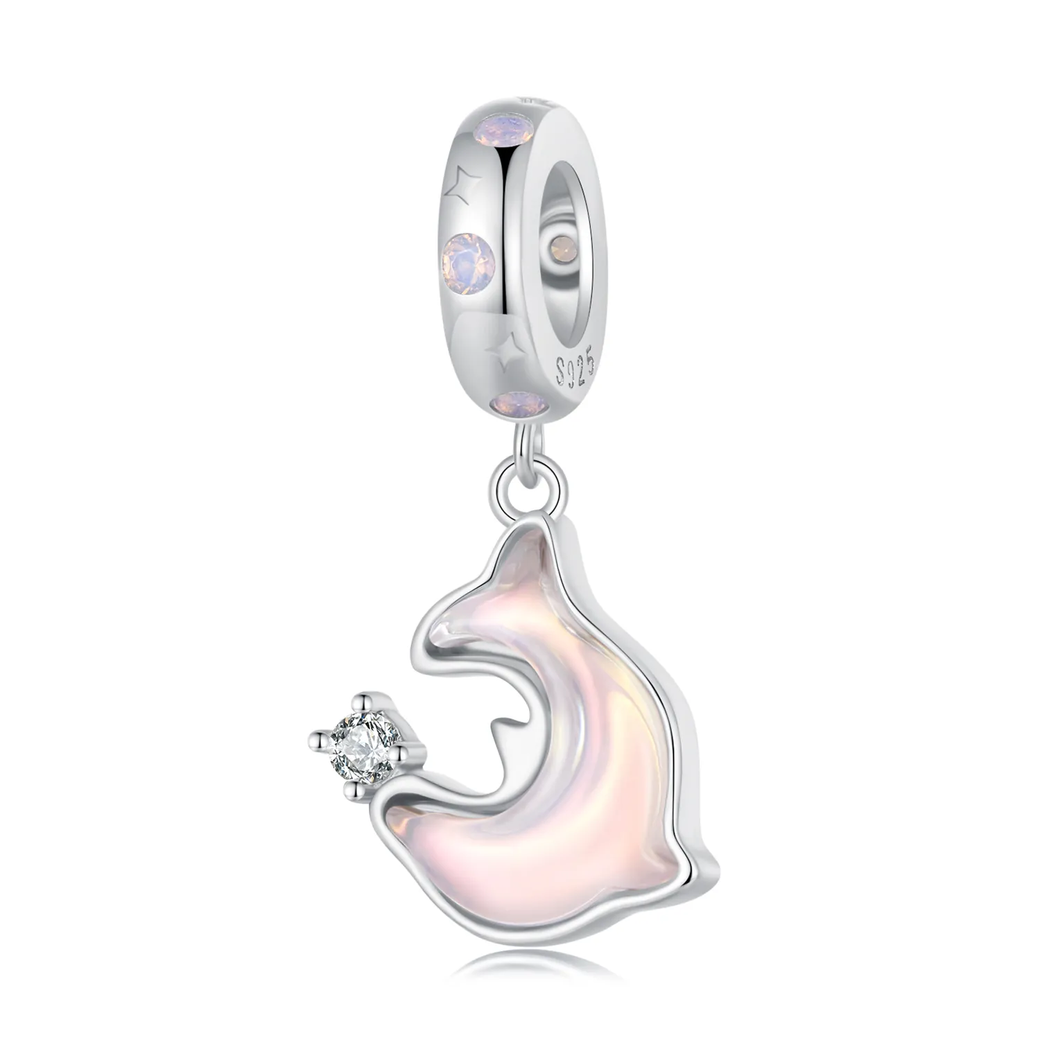 pandora styl różowy delfin wisior scc2639