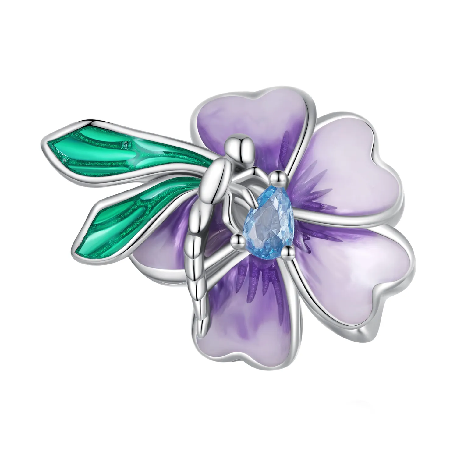 pandora styl smoczek kwiat motyw bsc786