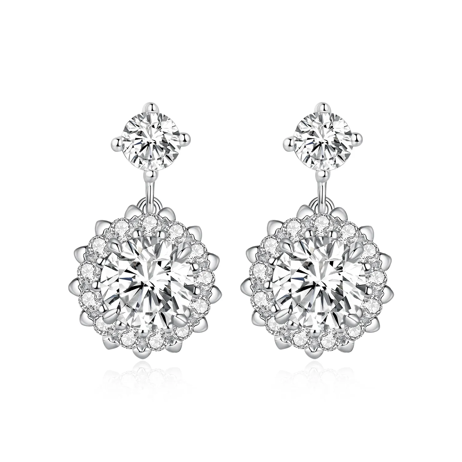 pandora style 1 ct kolczyki z brylantami moissanite mse028