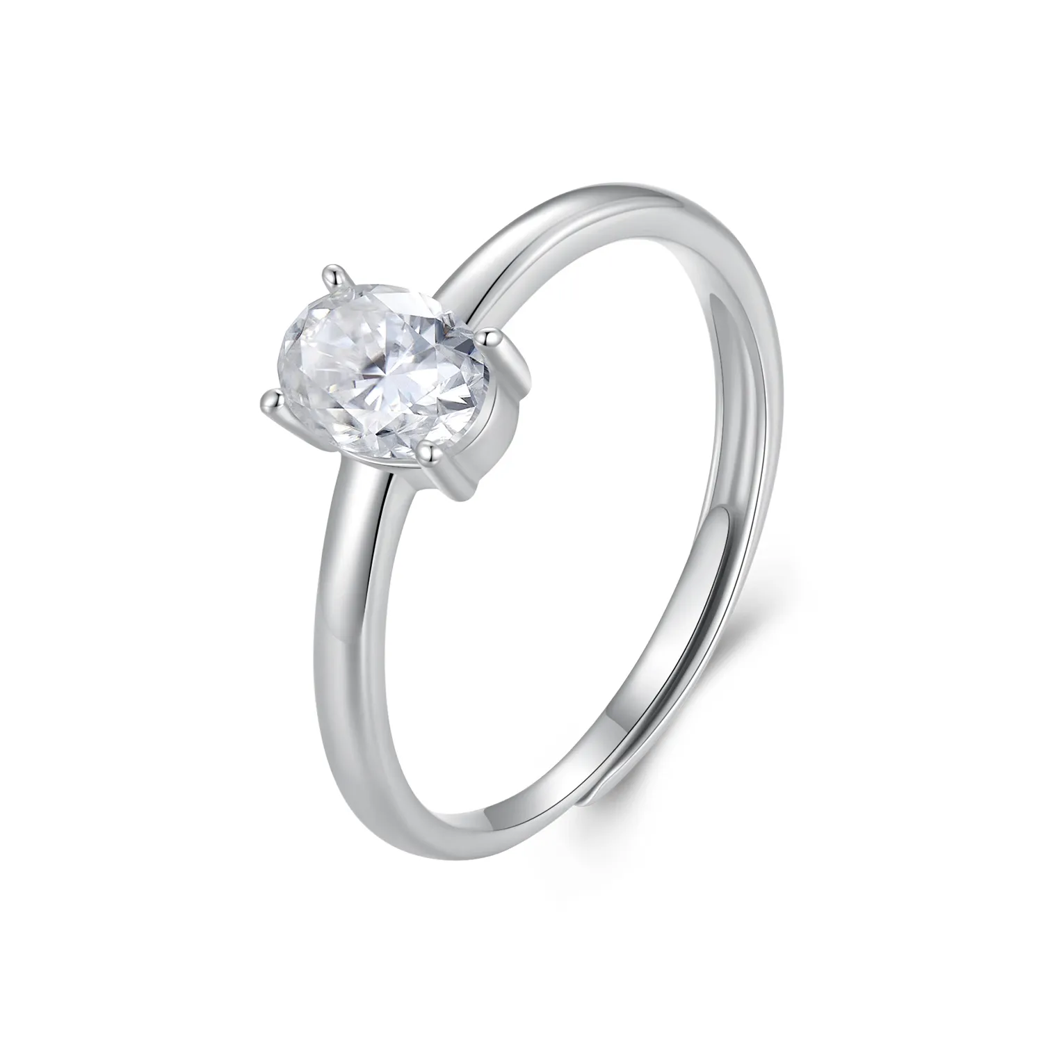 pandora style 1ct pierścien z brylantem moissanite w kształcie jajka jedno certyfikat msr039