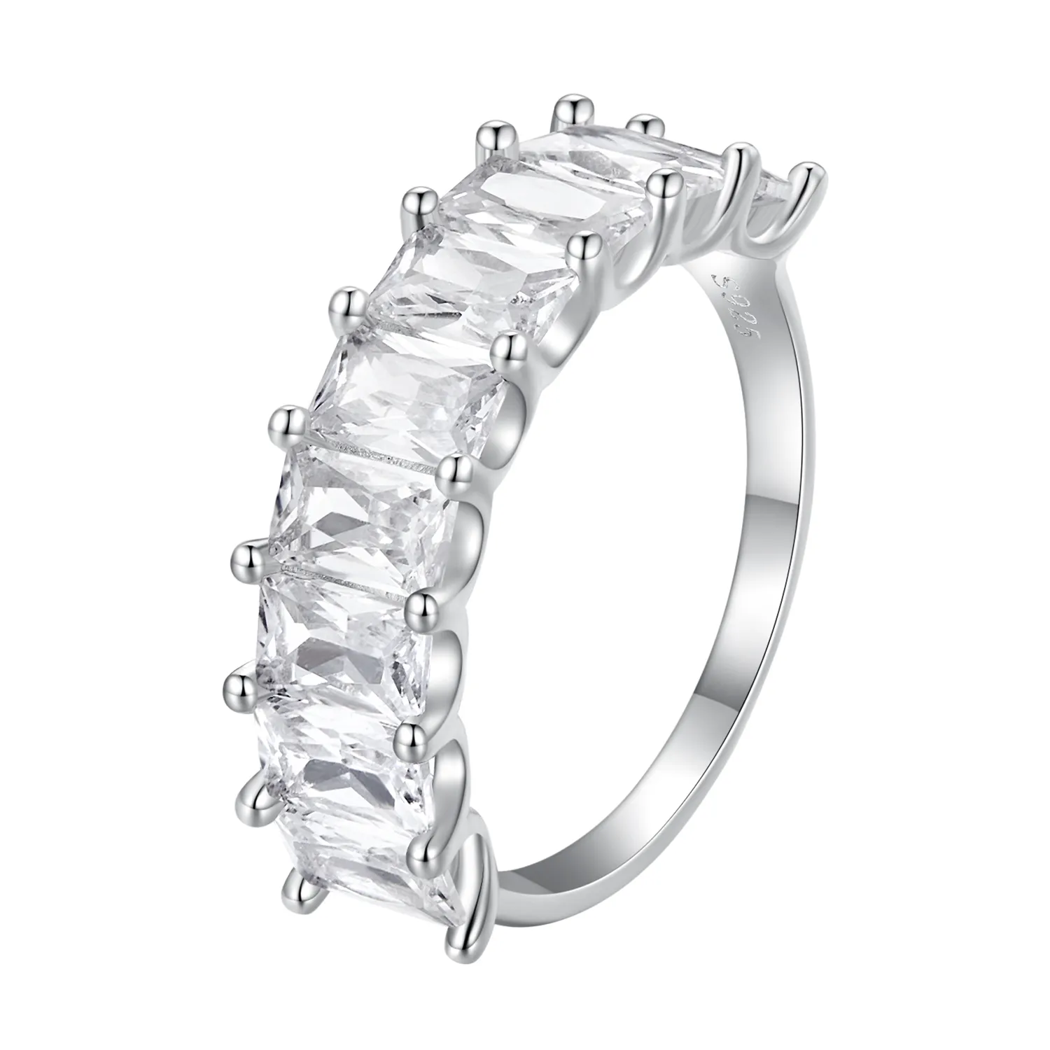 pandora style błyszczący pierścień z irkonem bsr409