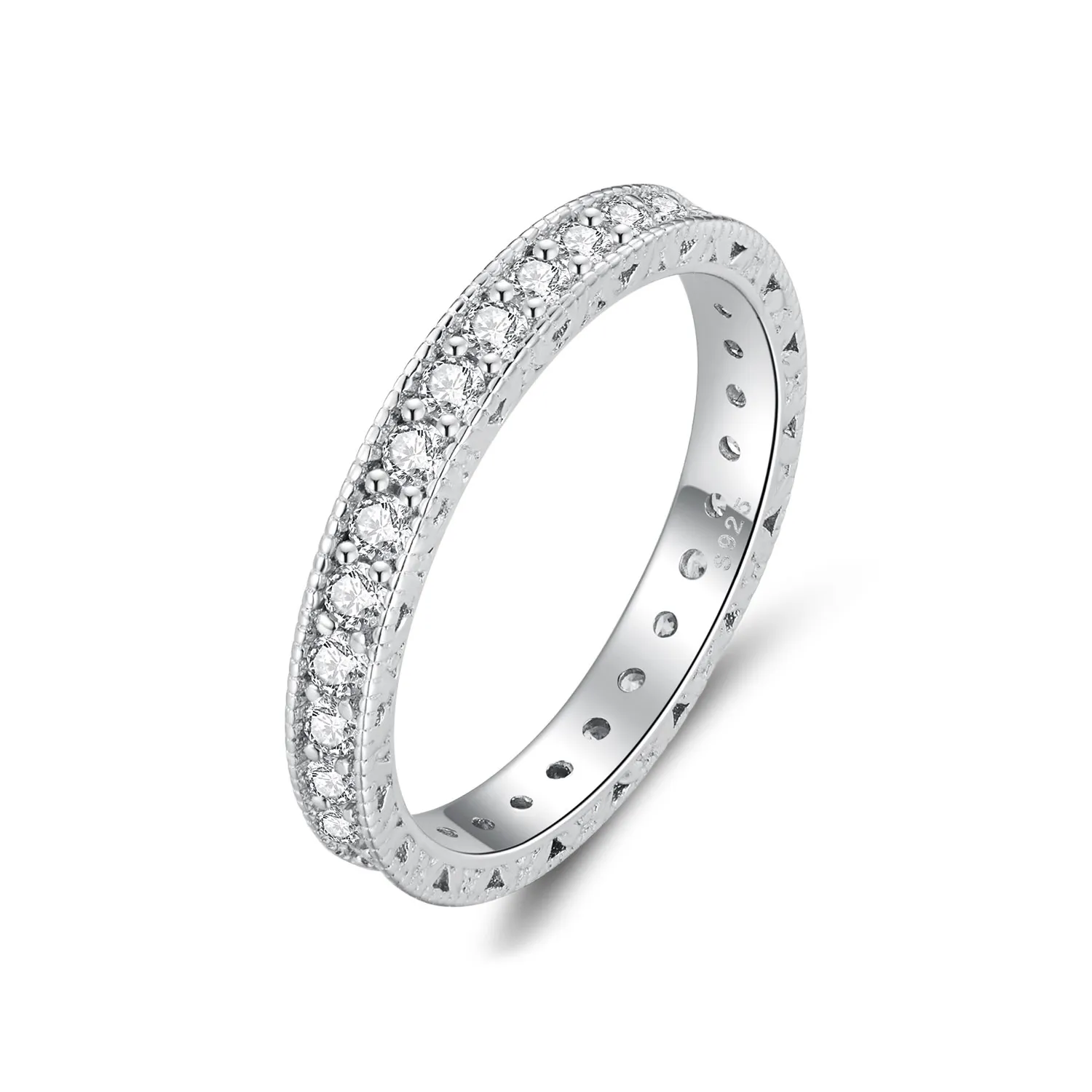pandora style błyszczący pierścionek bsr462