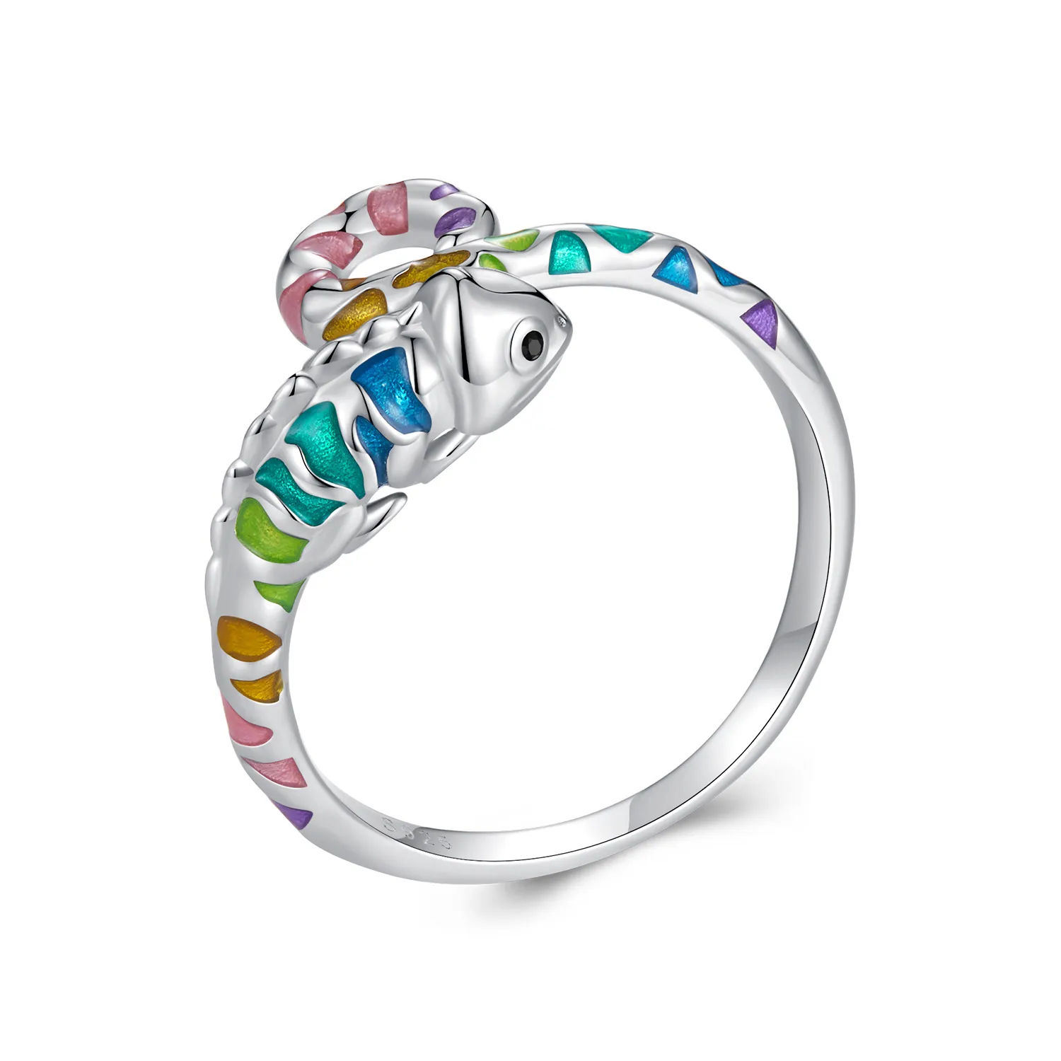 pandora style chameleon otwarte pierścień bsr475 e