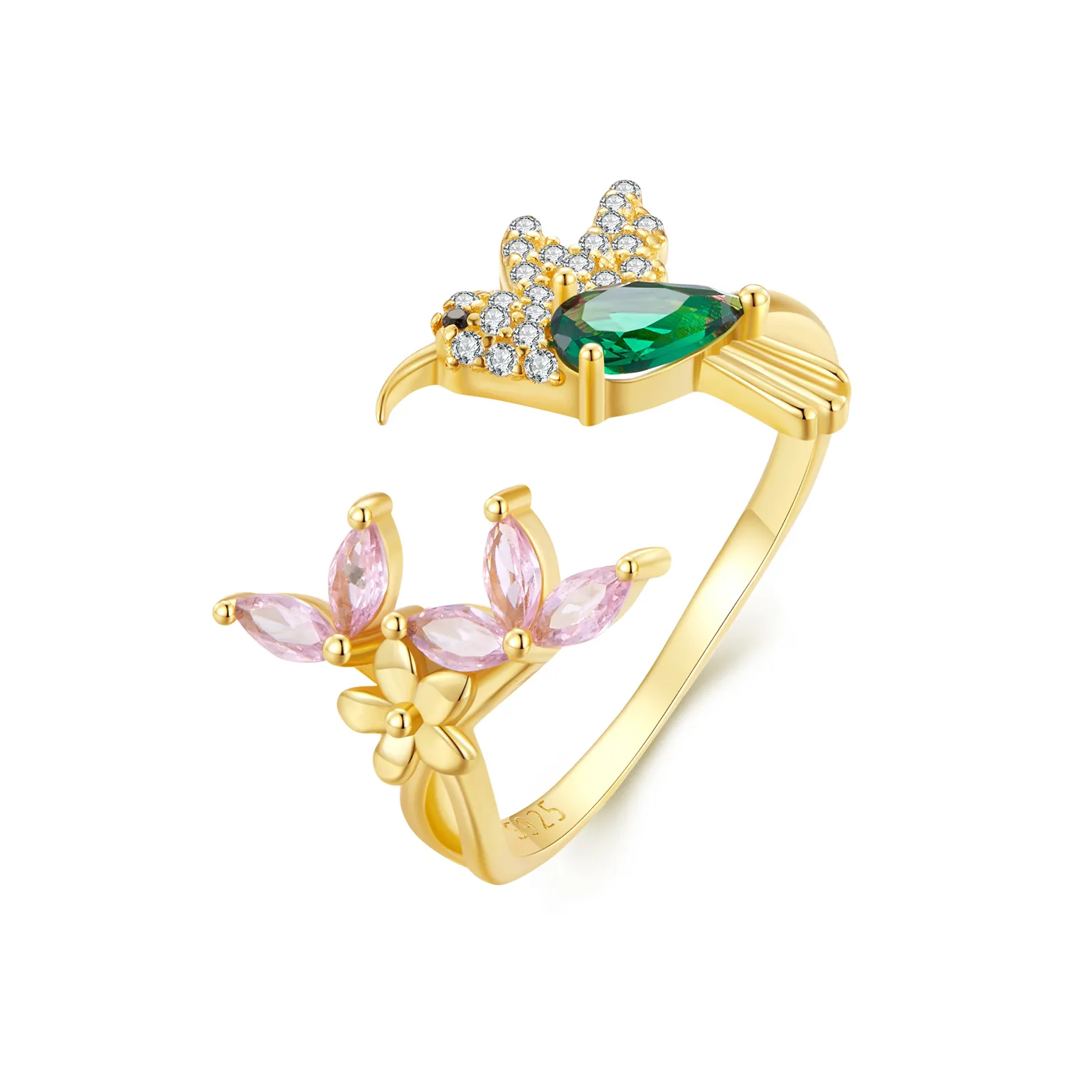 pandora style dar kolibra srebrny pierścień s925 bsr016 b