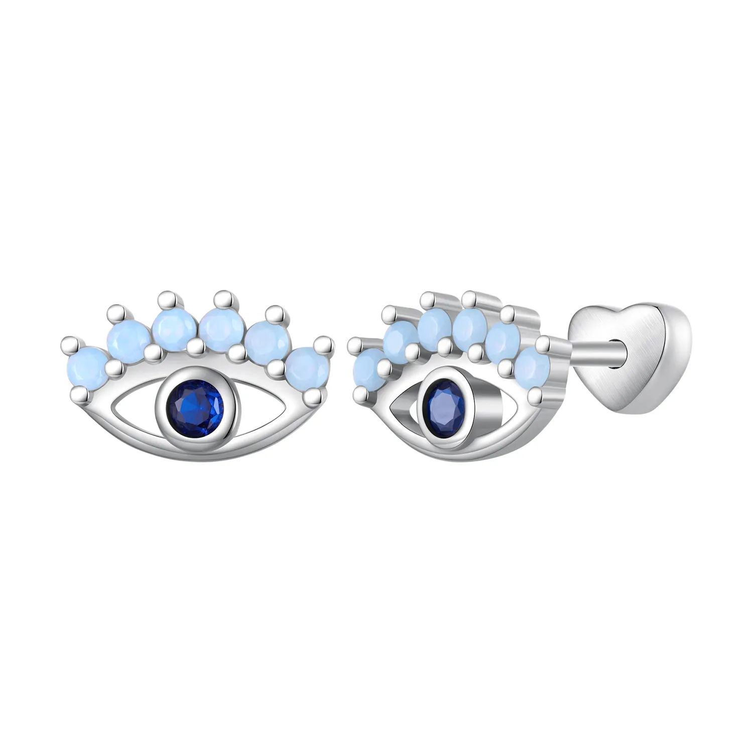 pandora style devil eyes dwustronne kolczyki na sztyftach sce1581