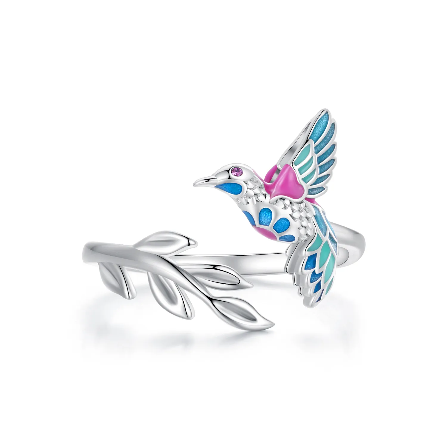 pandora style kingfisher otwarte pierścień bsr483 e