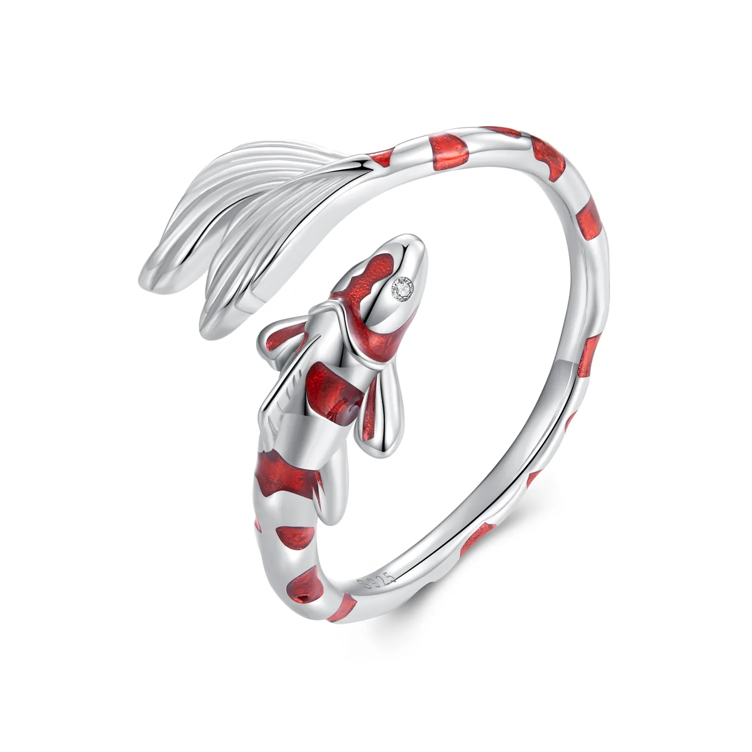 pandora style koi otwarte pierścień bsr474 e
