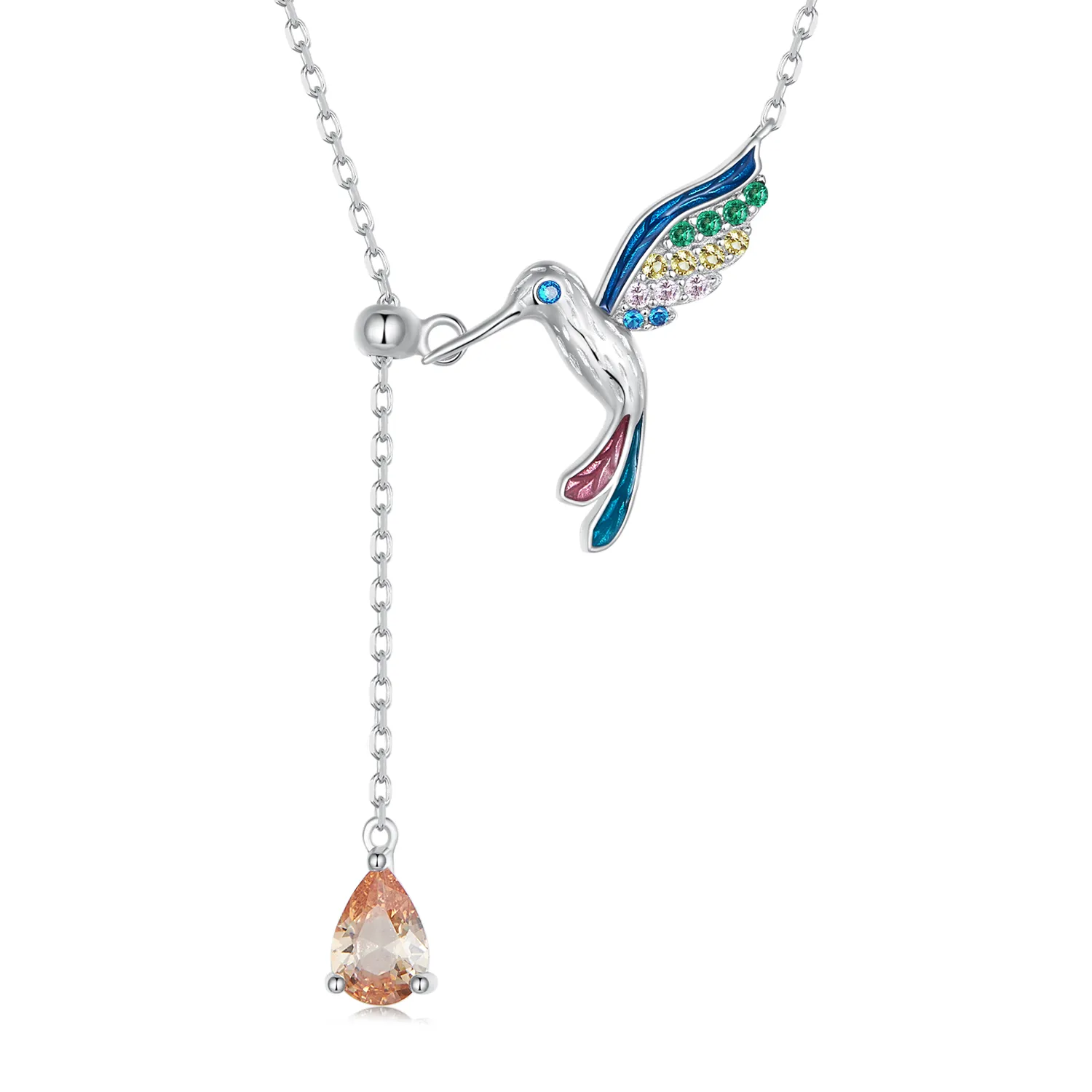 pandora style kolia z kolibrem bsn305