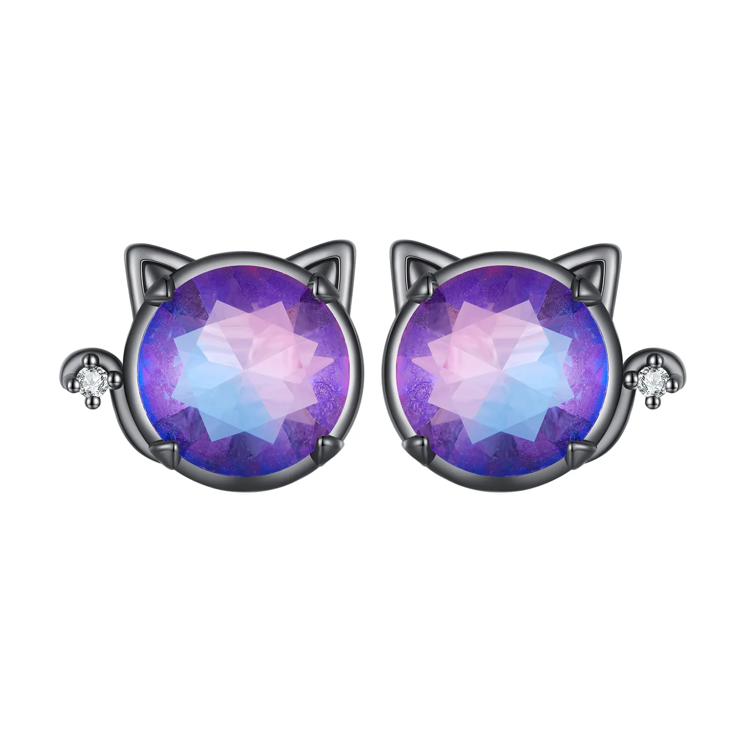 pandora style kotki kolczyki sztyfty sce1568