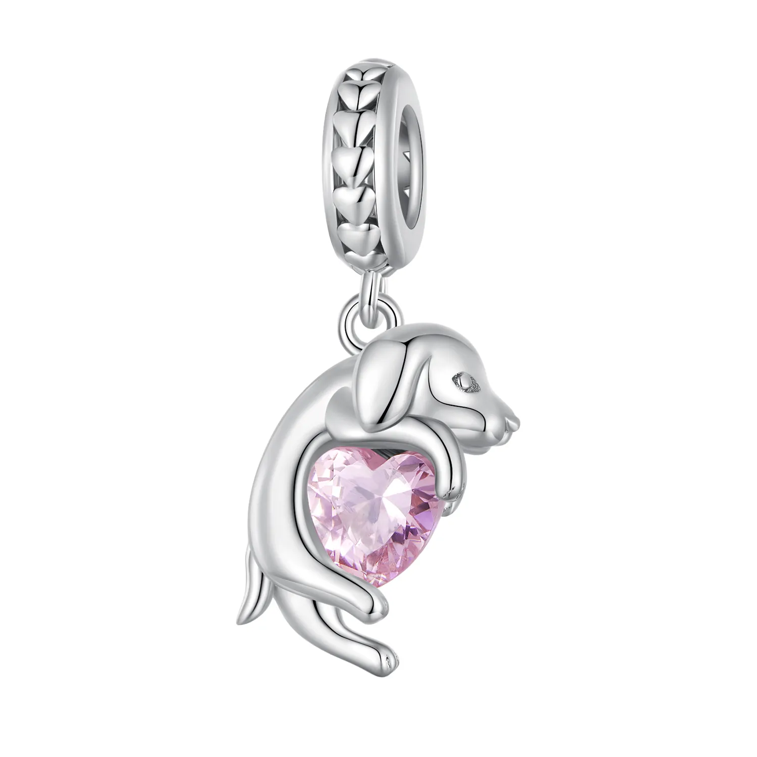 pandora style mały wisiorek złotego retrievera bsc799