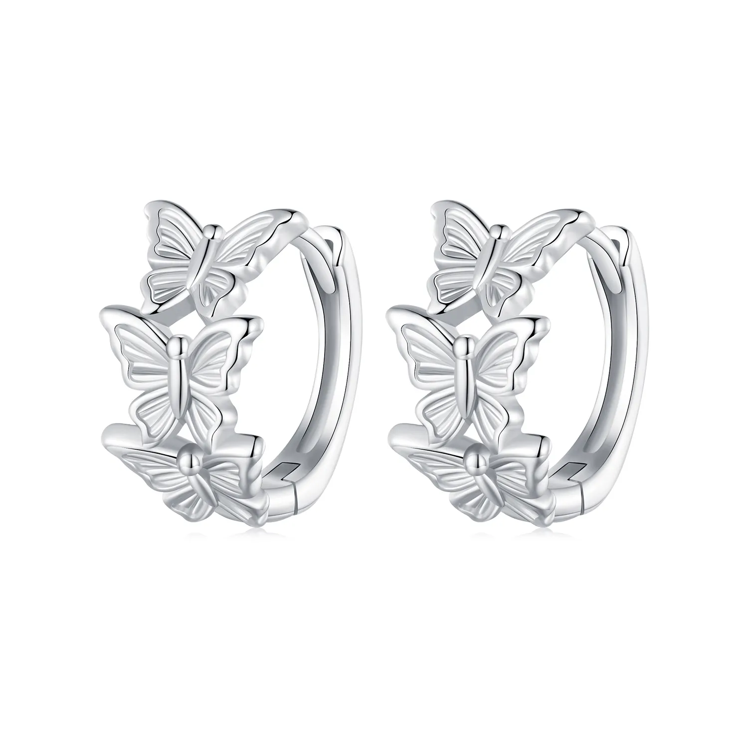pandora style motyl wiszące kolczyki bse908