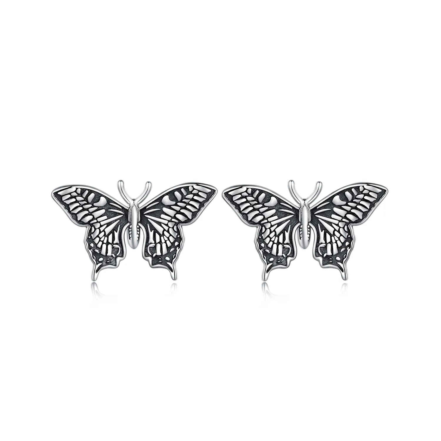 pandora style motylkowe kolczyki wkrętki sce1637