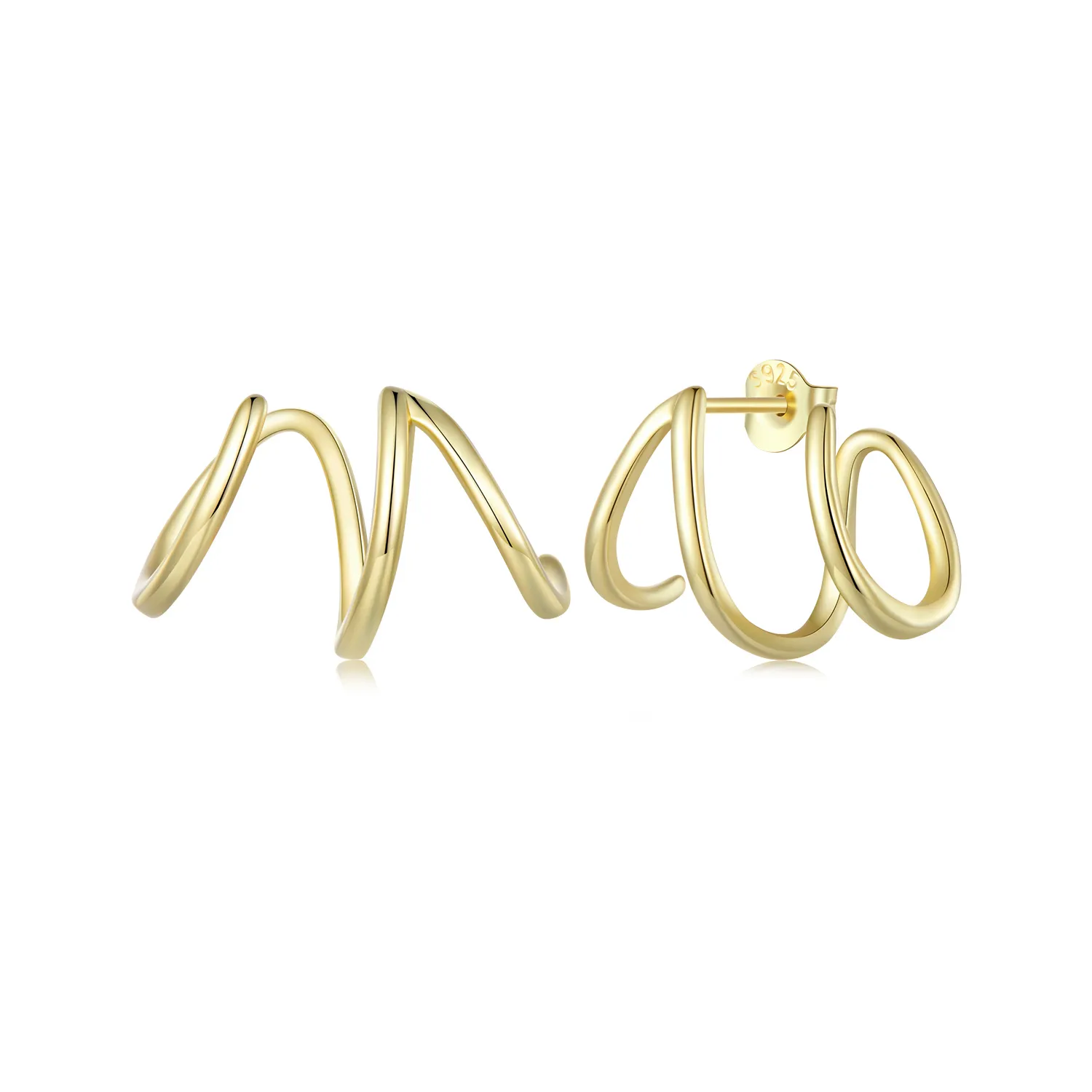 pandora style proste linie kolczyki sztyfty sce986 b