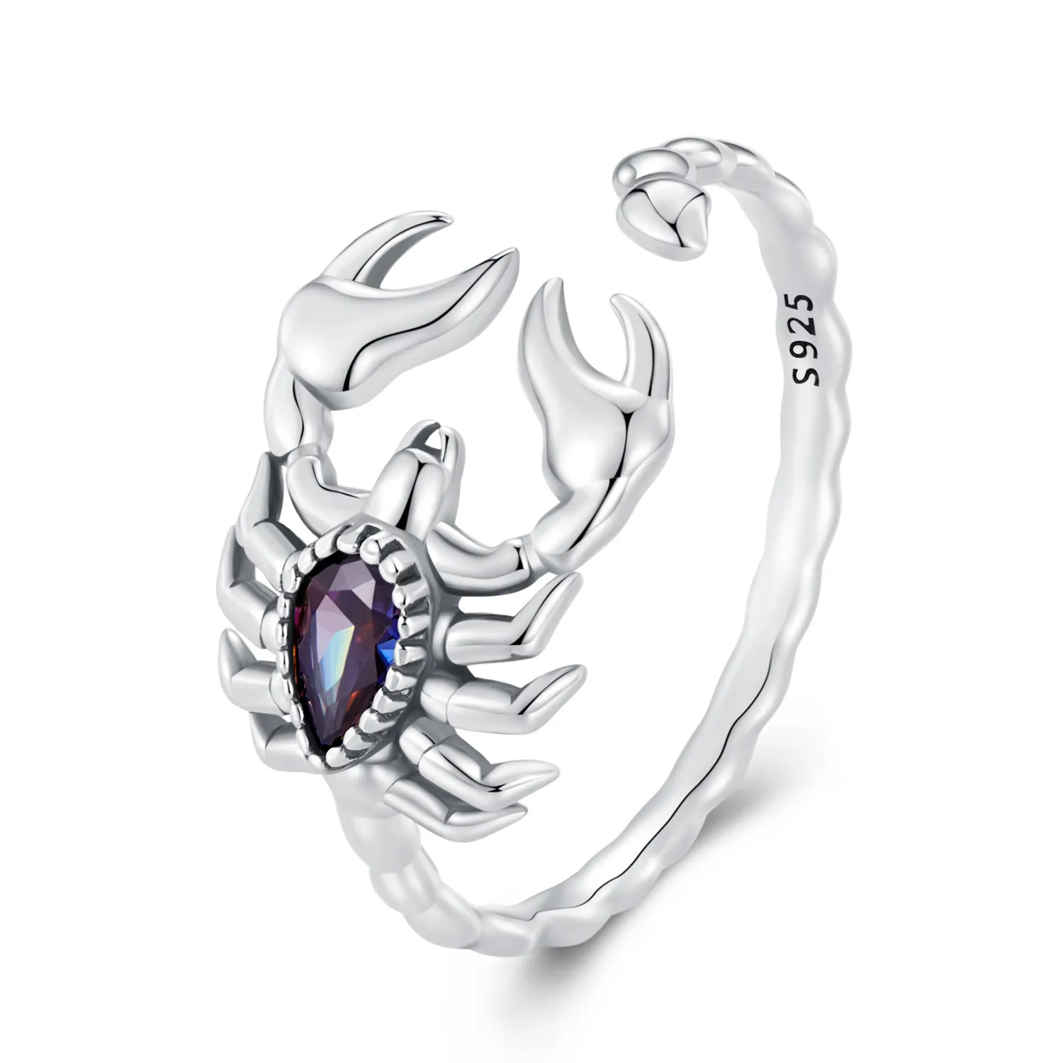 pandora style retro skorpion otwarty pierścionek scr974 e