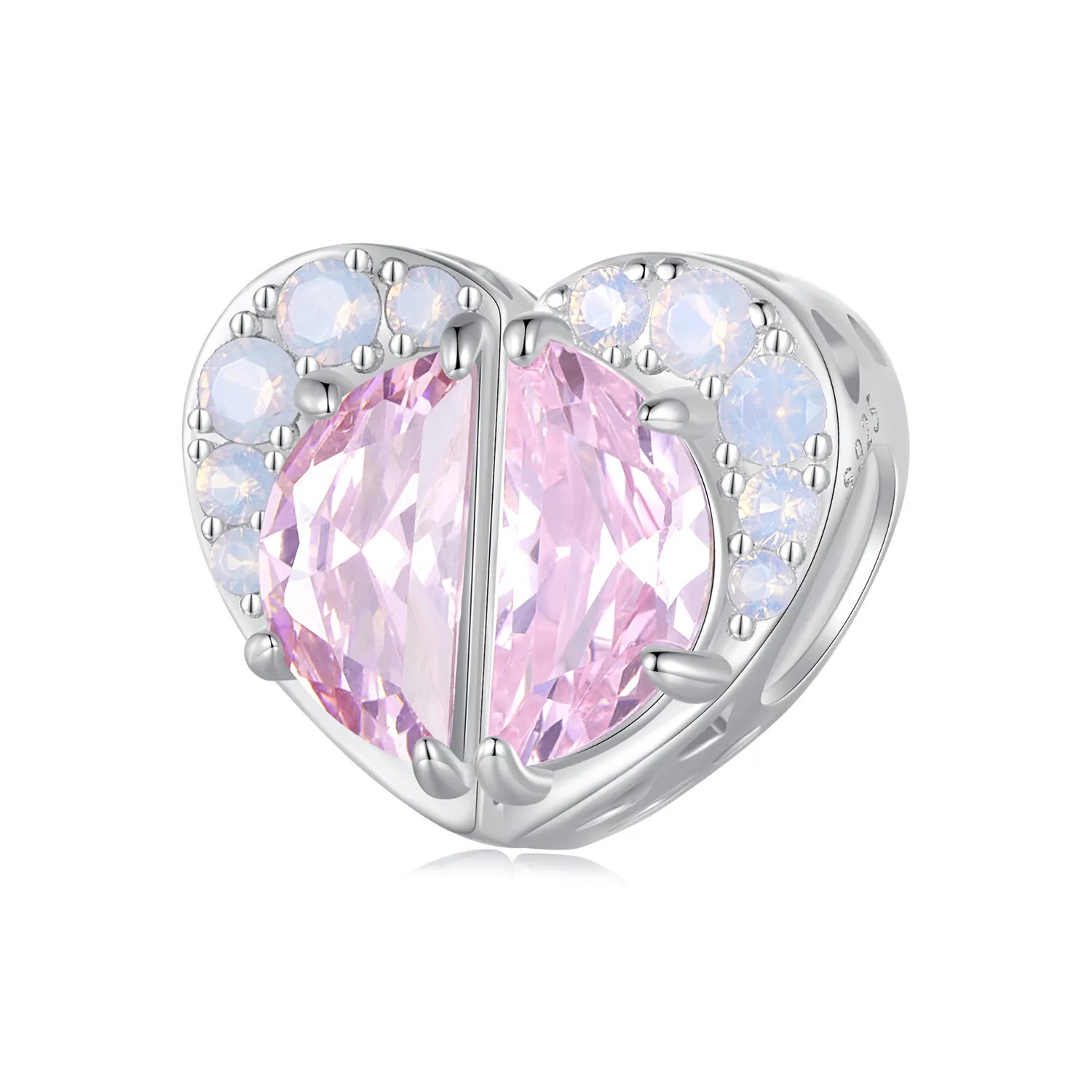 pandora style różowy charm serca siostry scc2641