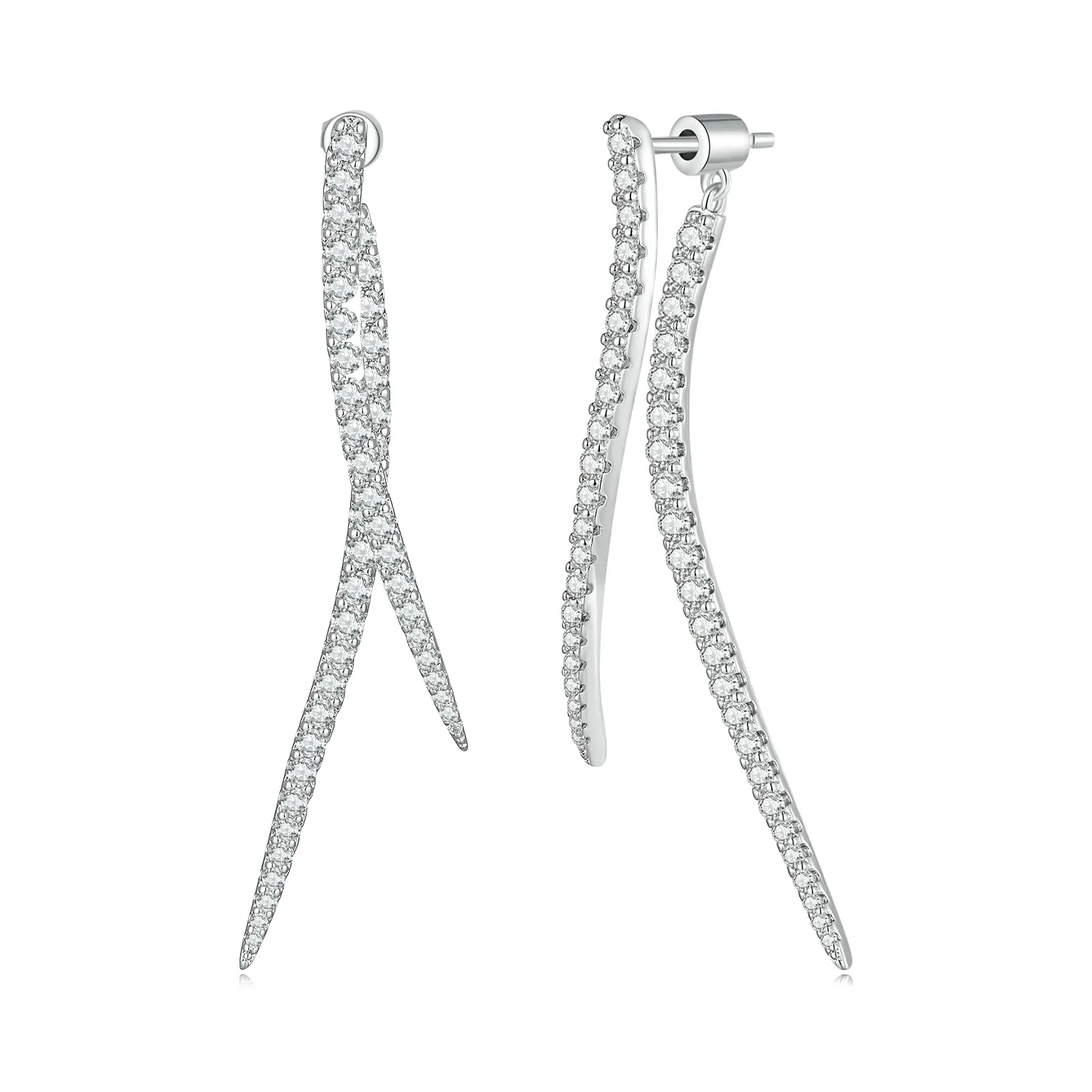 pandora style smart tassel długie kolczyki na śrubkę yie227