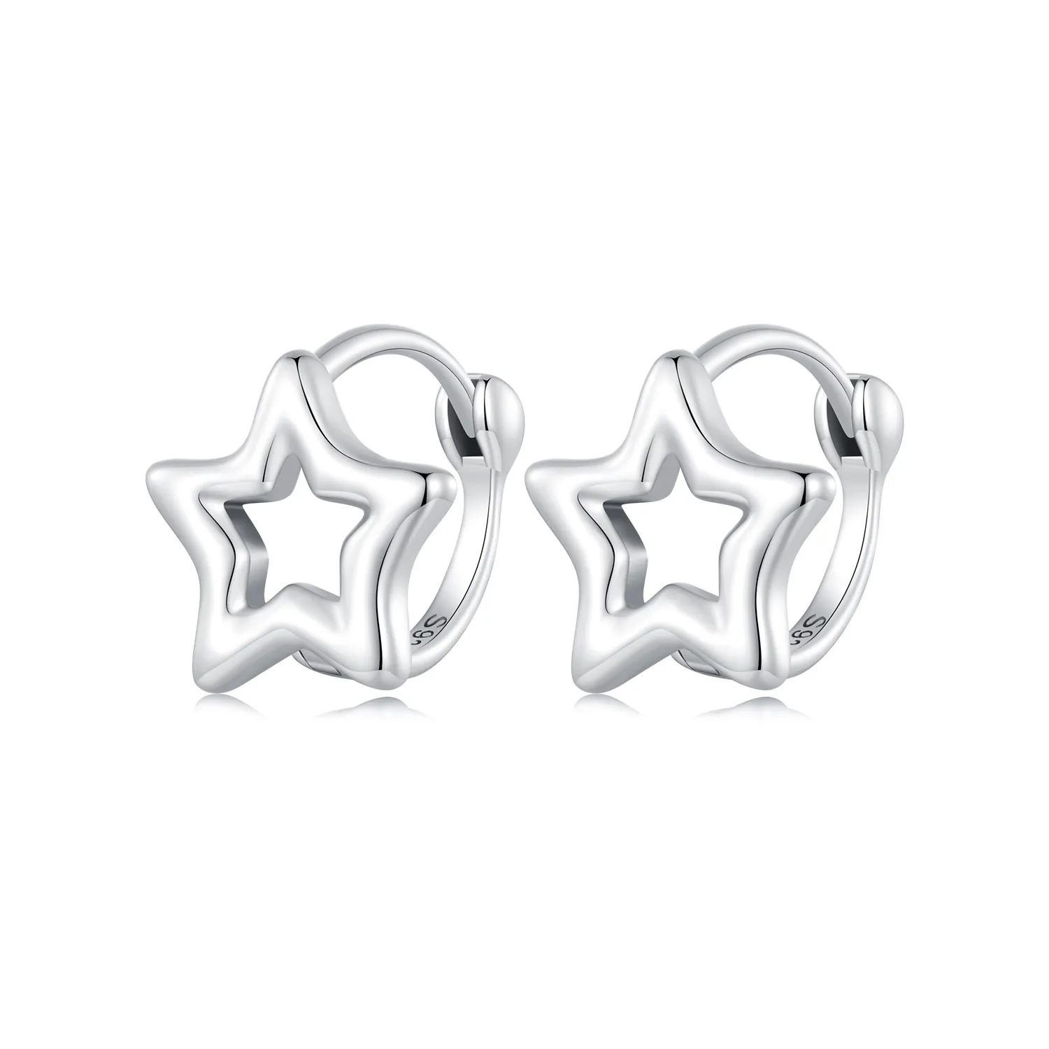 pandora style star kolczyki w kształcie koła bse896