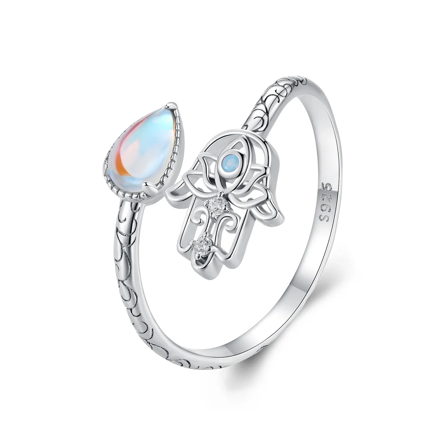 pandora style szczęśliwy pierścień ręki bsr486 e