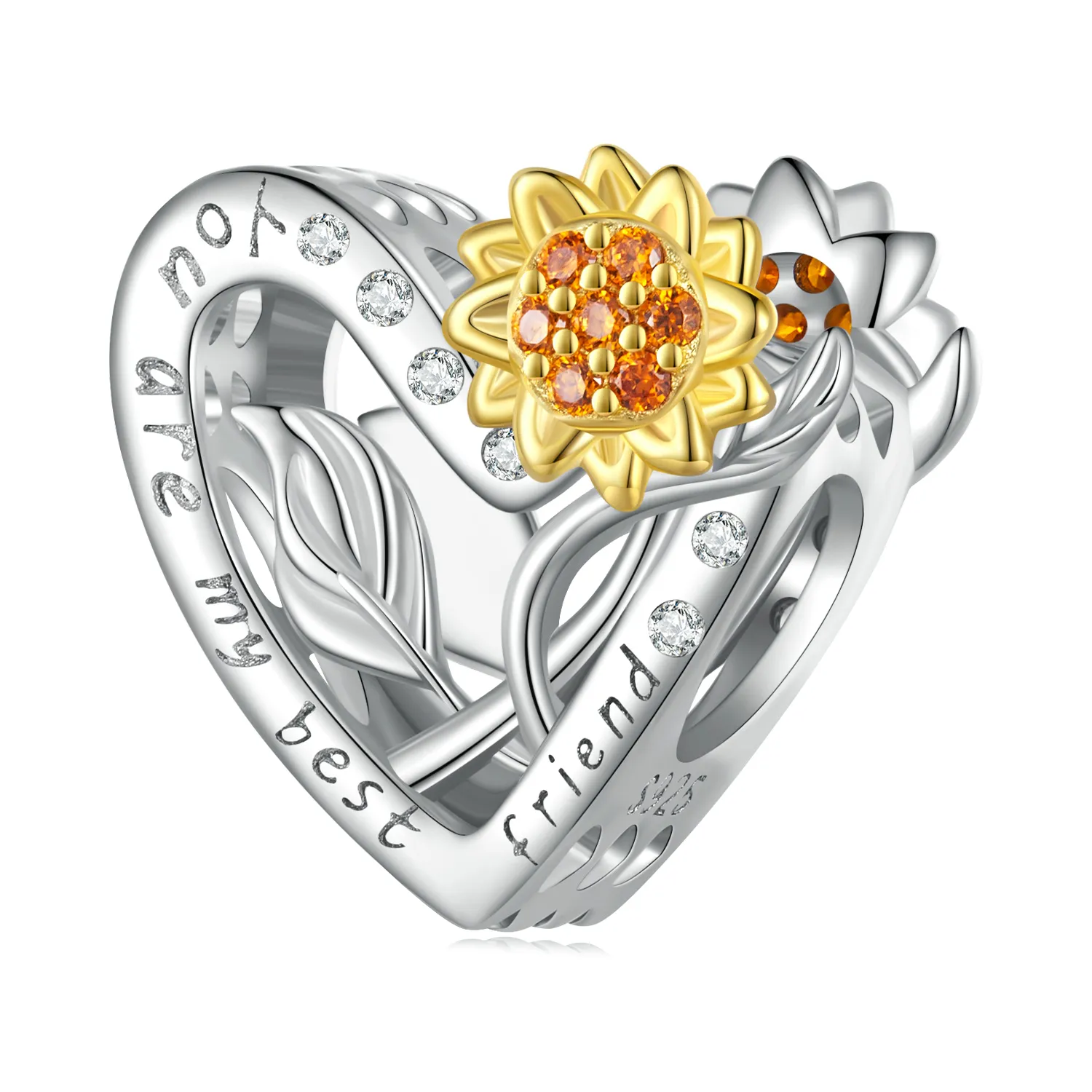 pandora style słońce charm bsc839