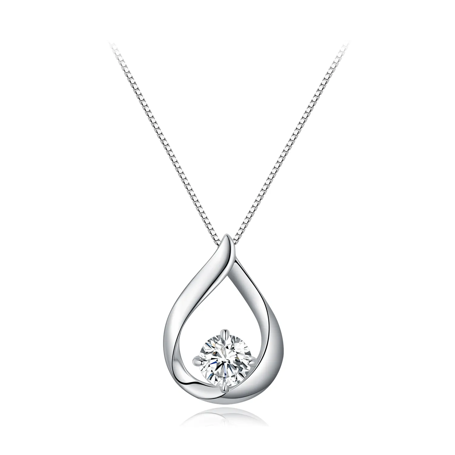 pandora style wodny kształt kolczyk z moissanite jeden certyfikat msn015