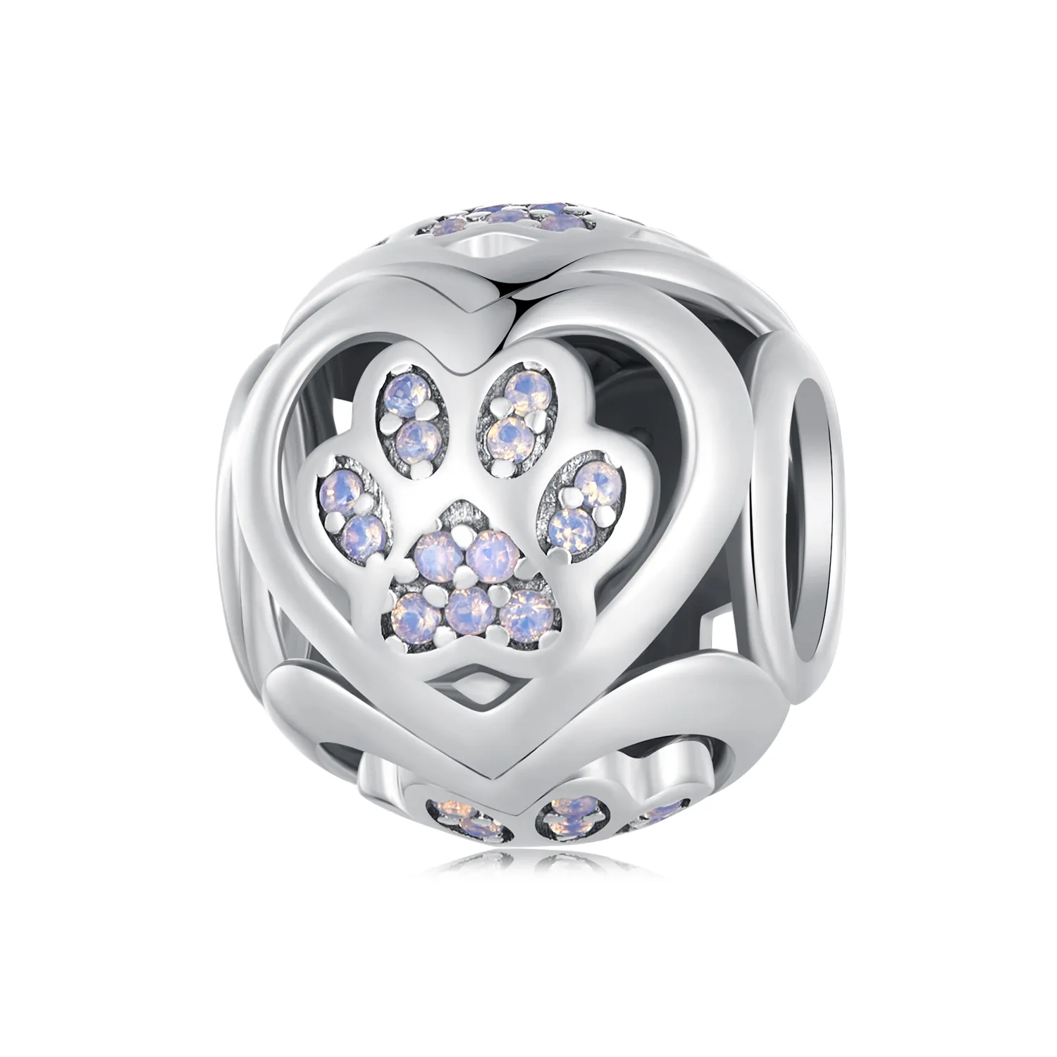 pandora stylu charm z odciskiem łapy scc2578
