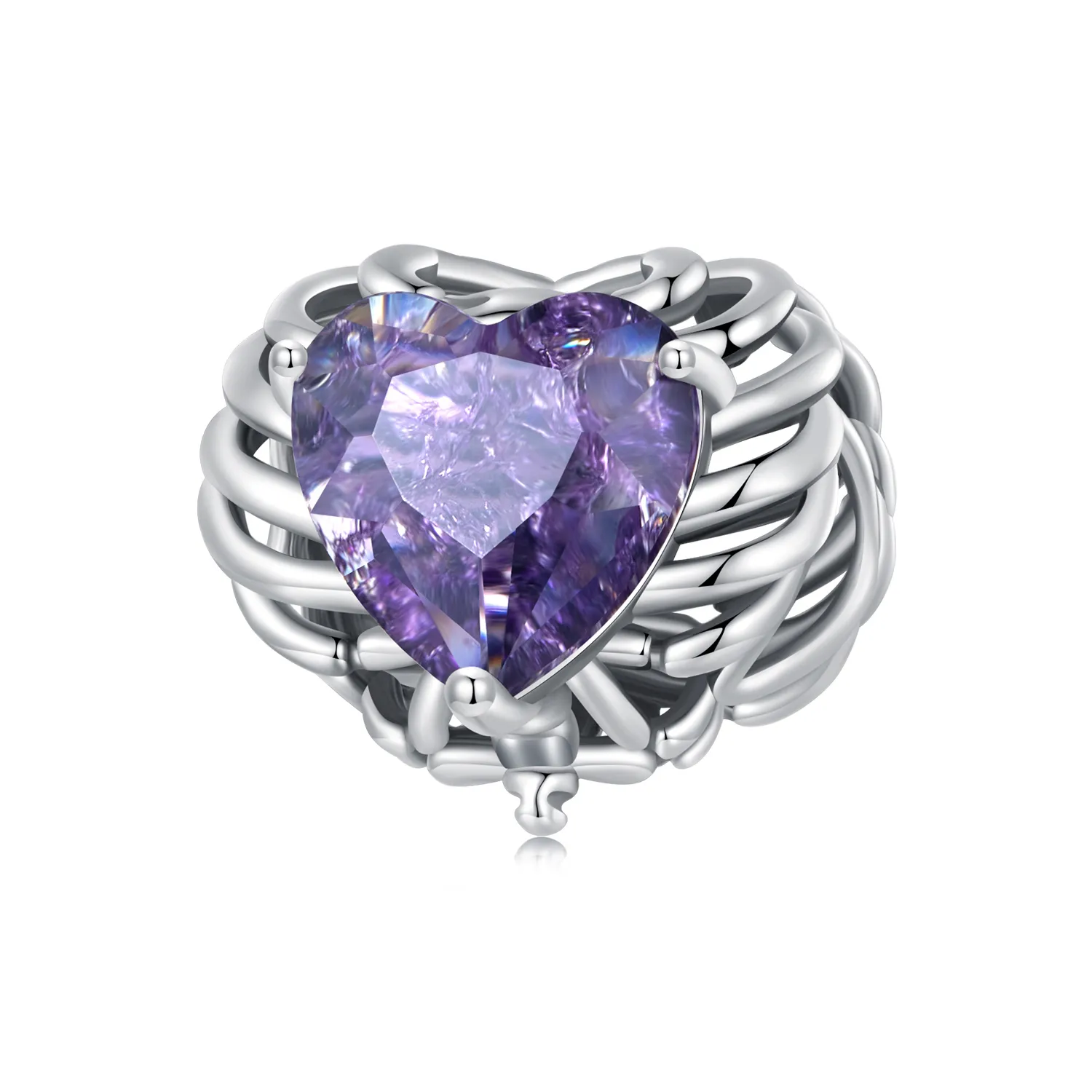 pandora stylu charm z sercem w kształcie szkieletu bsc910