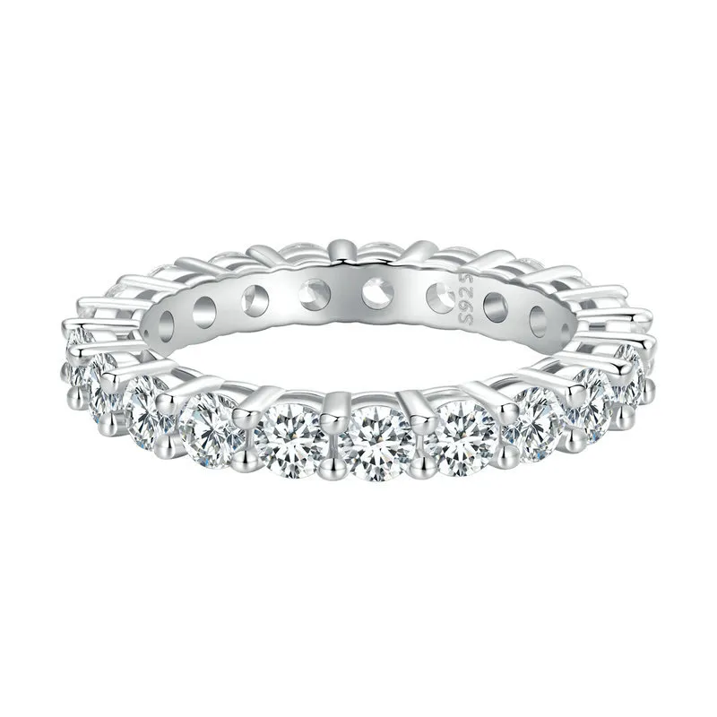 pierścień pandora style shining moissanite jeden certyfikat msr020