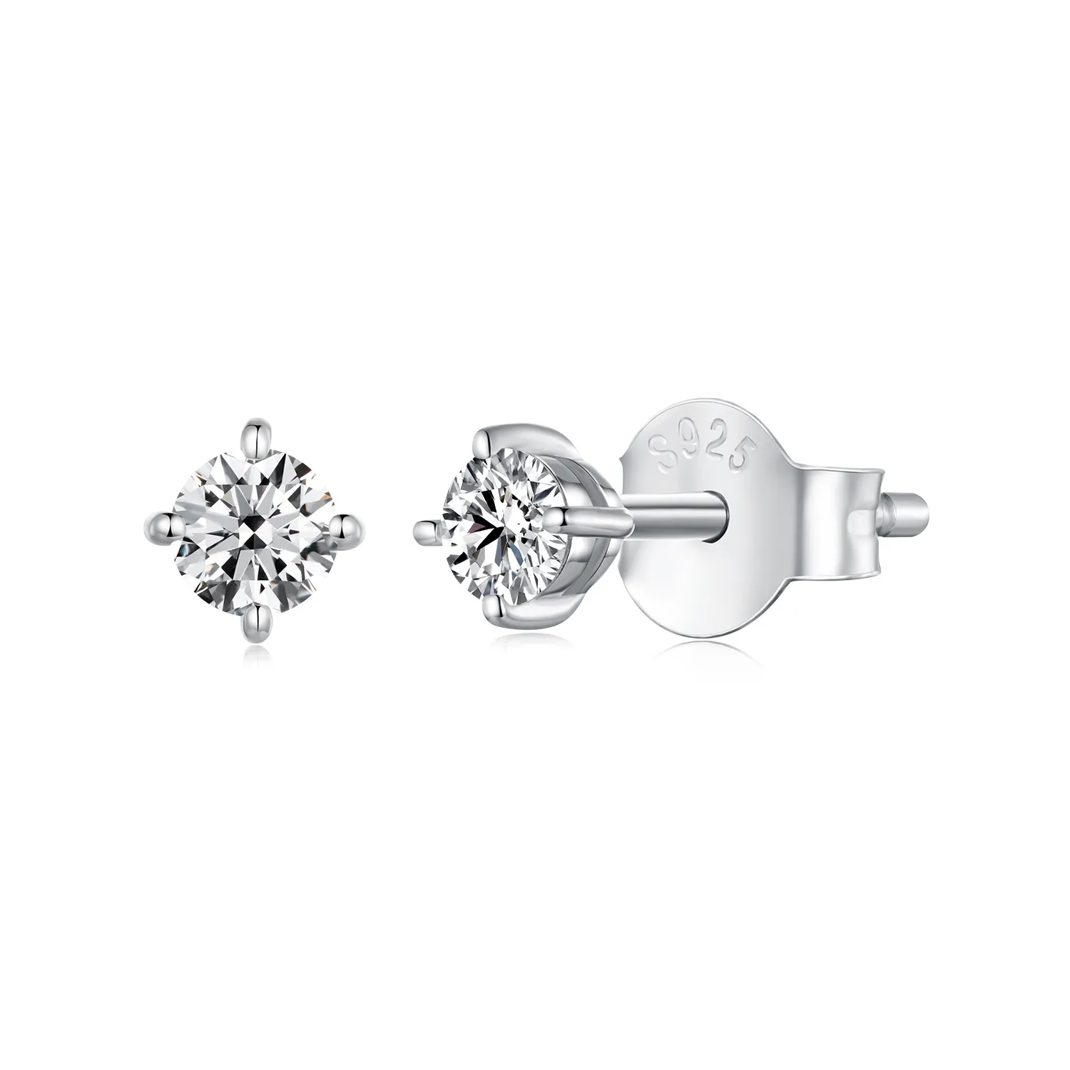studzienki do uszu pandora style z 0 1 karatowym diamentem moissanite dwa certyfikaty mse038