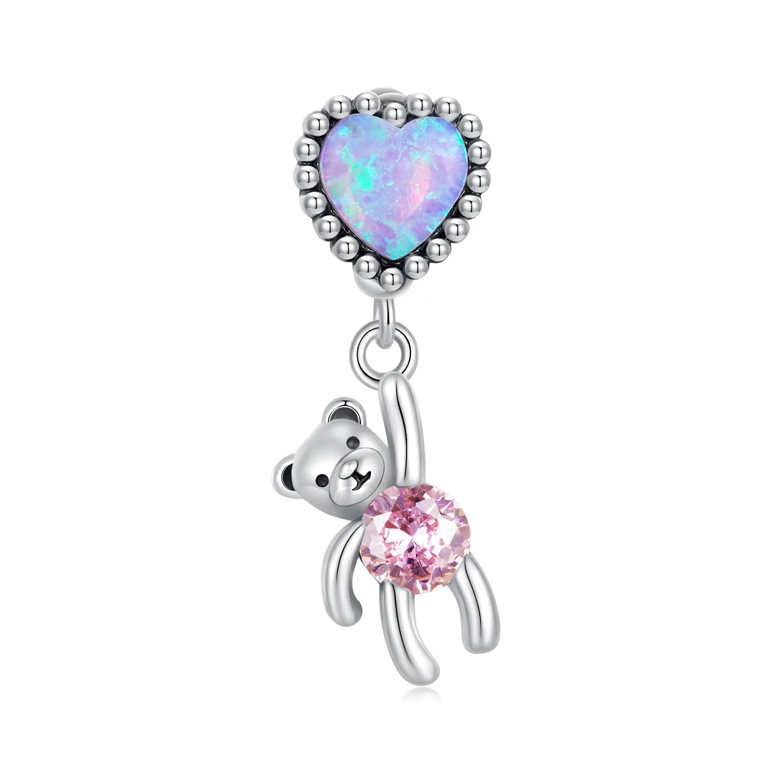 styl pandora wiszący miś scc2591