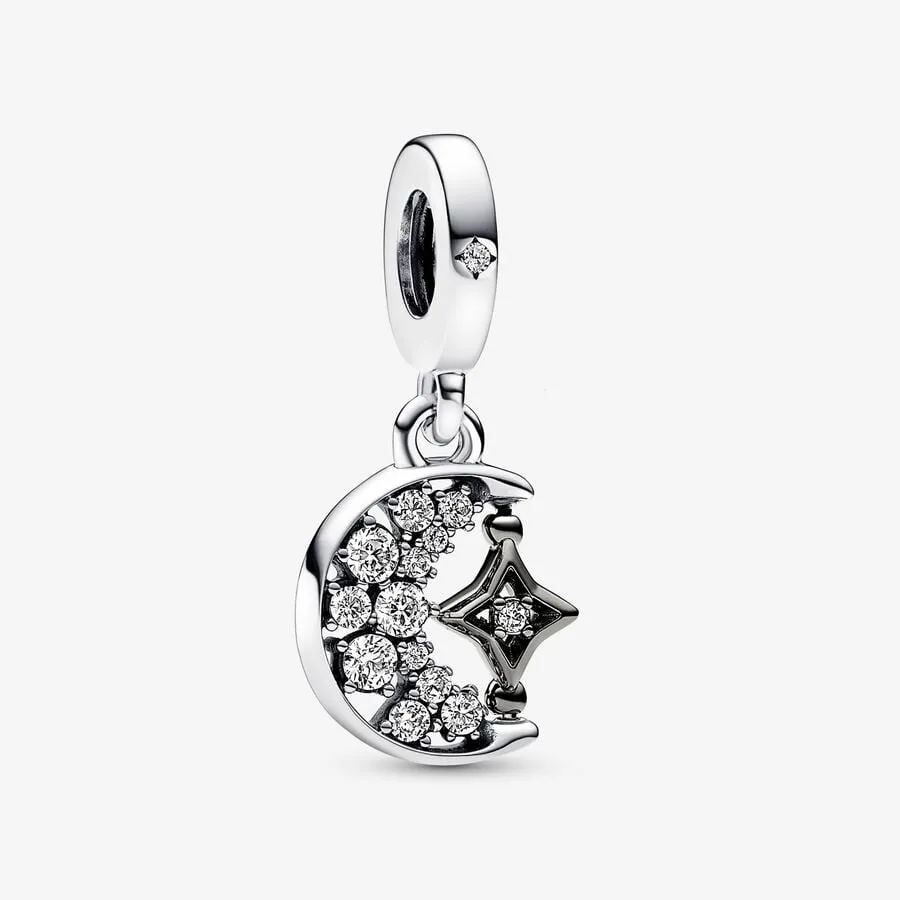 Pandora Błyszczący półksiężyc i obrotowa zawieszka w kształcie gwiazdy - 792781C01