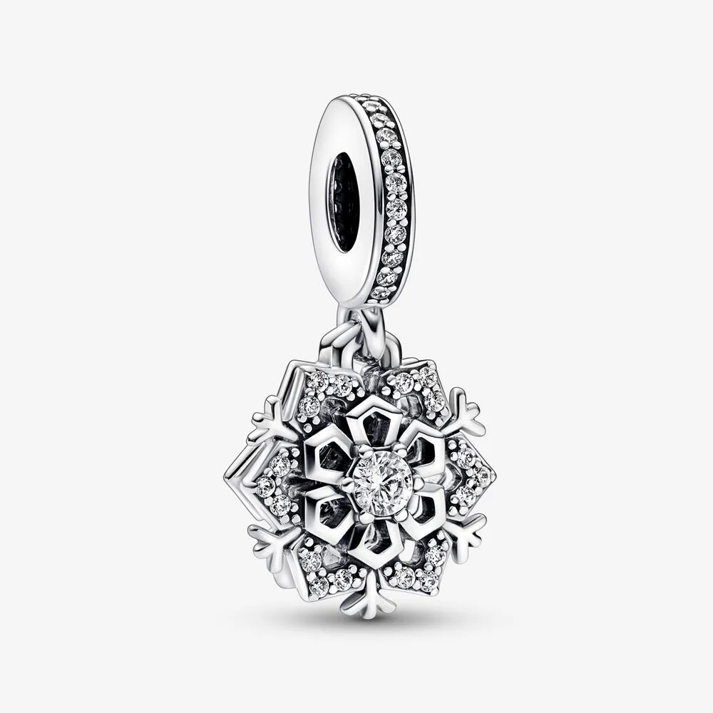 Podwójna zawieszka Pandora w kształcie błyszczącego płatka śniegu - 792355C01