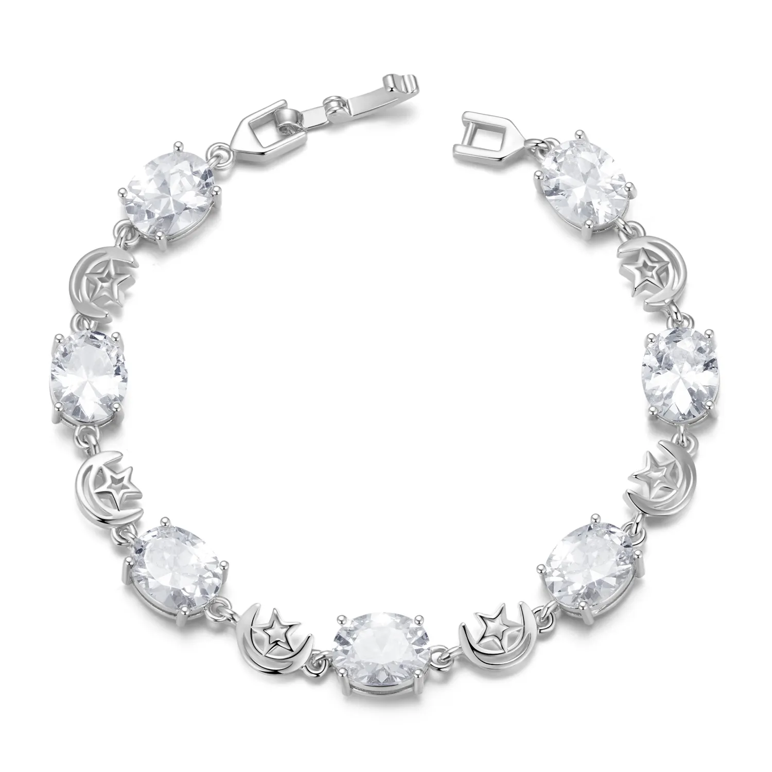 bransoletka pandora style gwiazda i księżyc yib068 a