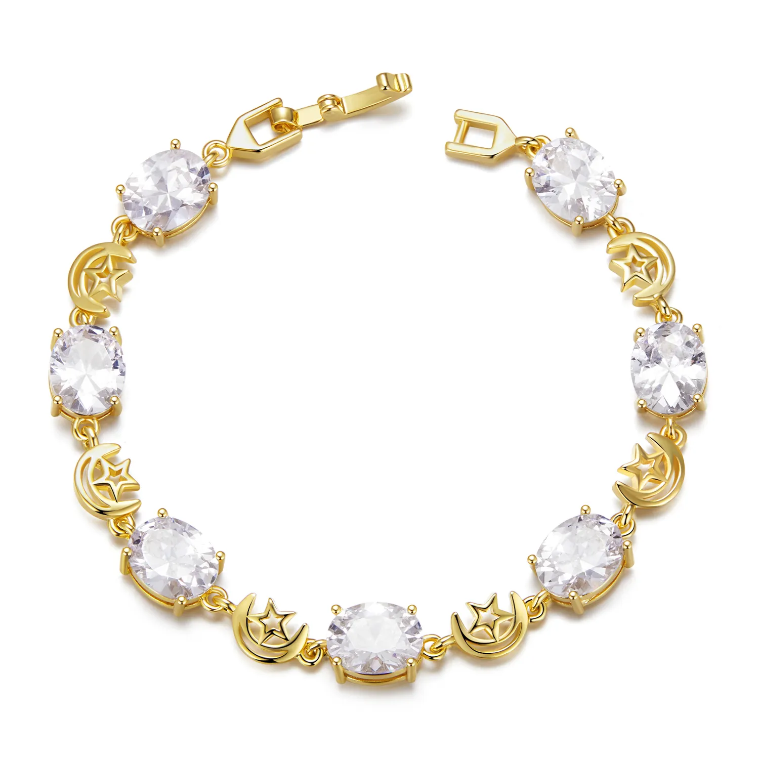 bransoletka pandora style gwiazda i księżyc yib068 b