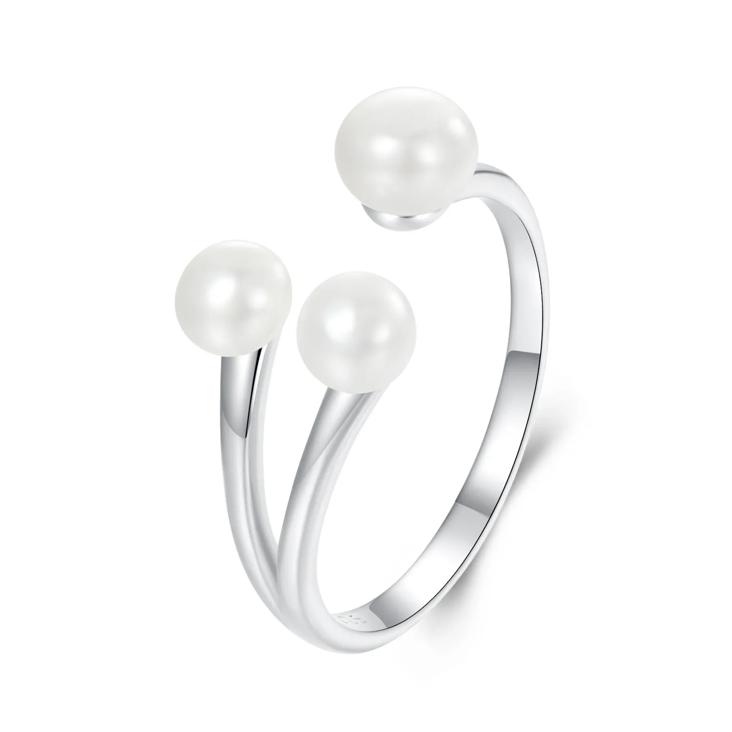 elegancki pierścionek z perłą w stylu pandora bsr574 e