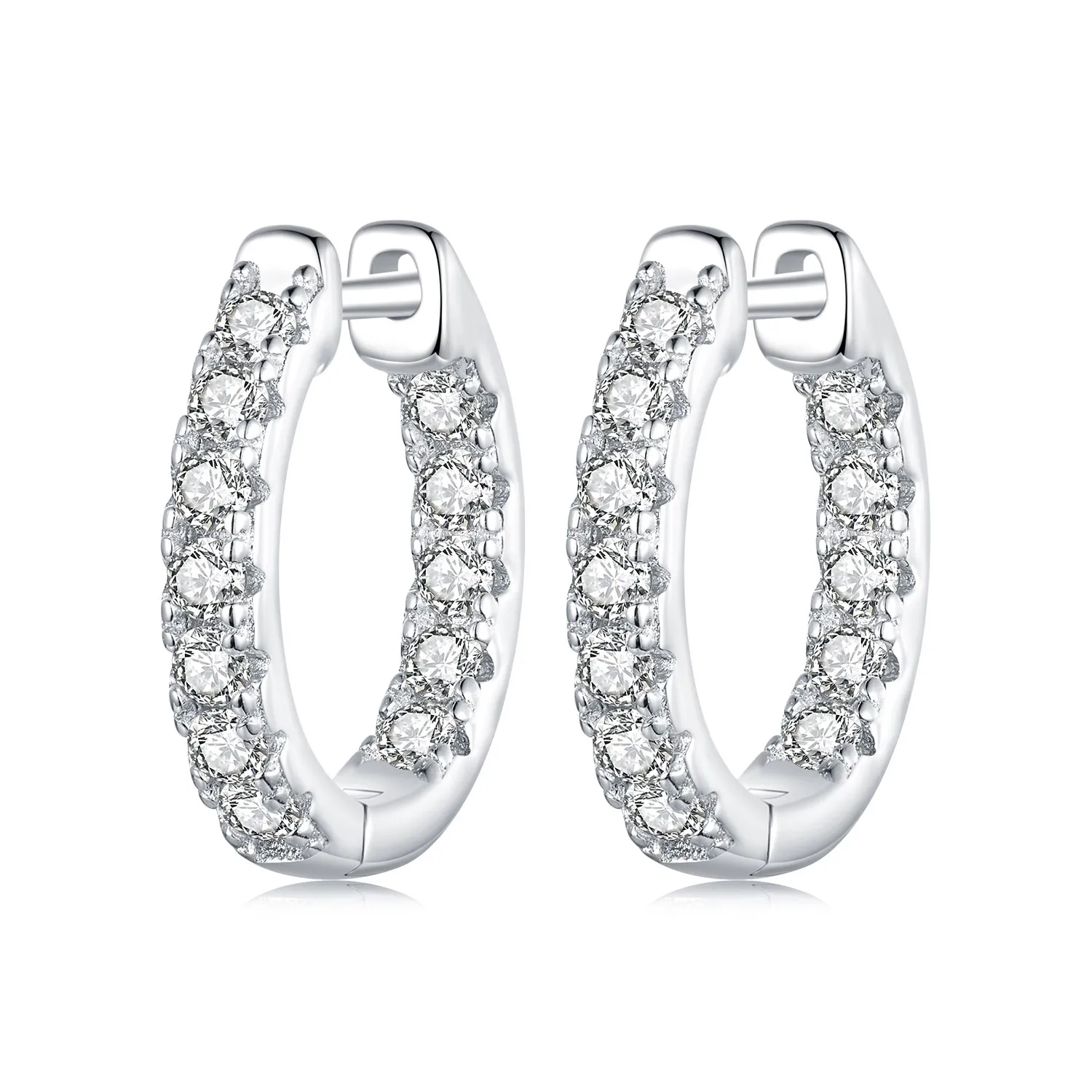 kolczyki pandora style moissanite błyszczące z jednym certyfikatem mse060