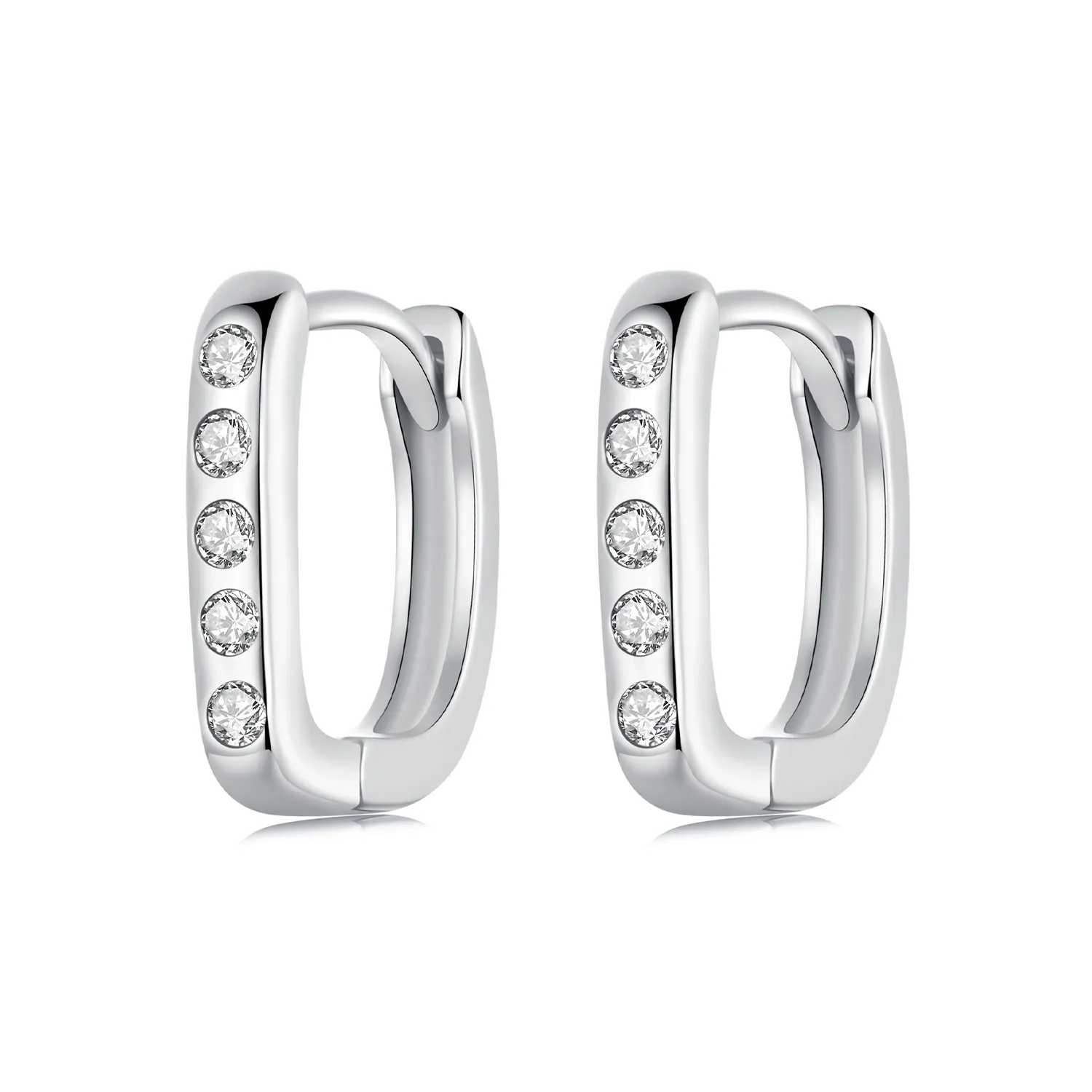 kolczyki pandora style simple d kształtne bse1084 wh