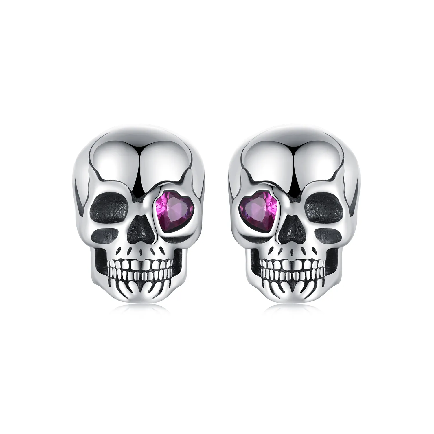 kolczyki w stylu pandora skull sce1771