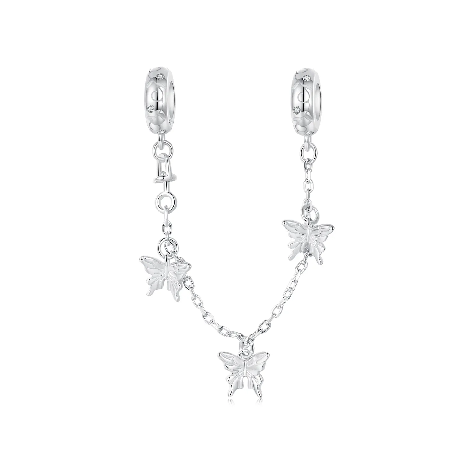 pandora style butterfly łańcuszek zabezpieczający scc2829