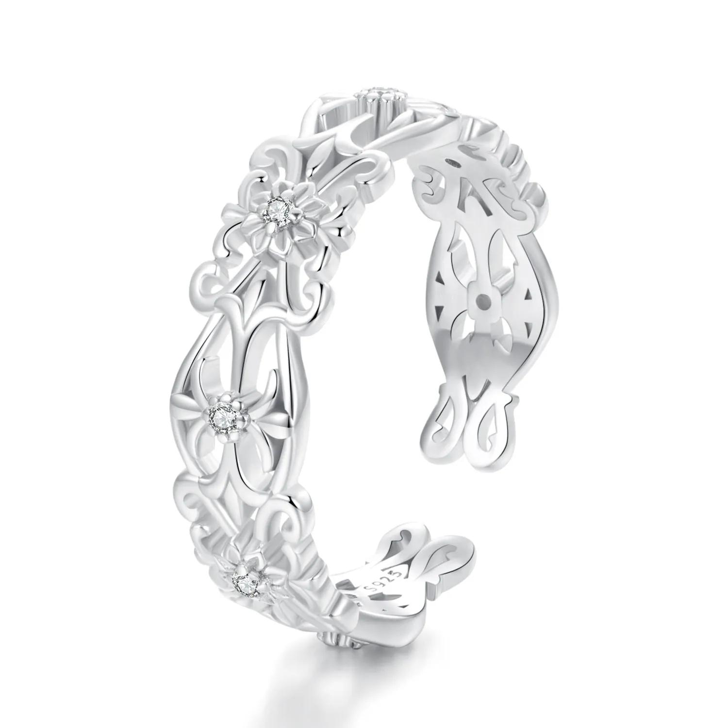 pandora style vintage pałacowy szeroki pierścionek bsr575 e